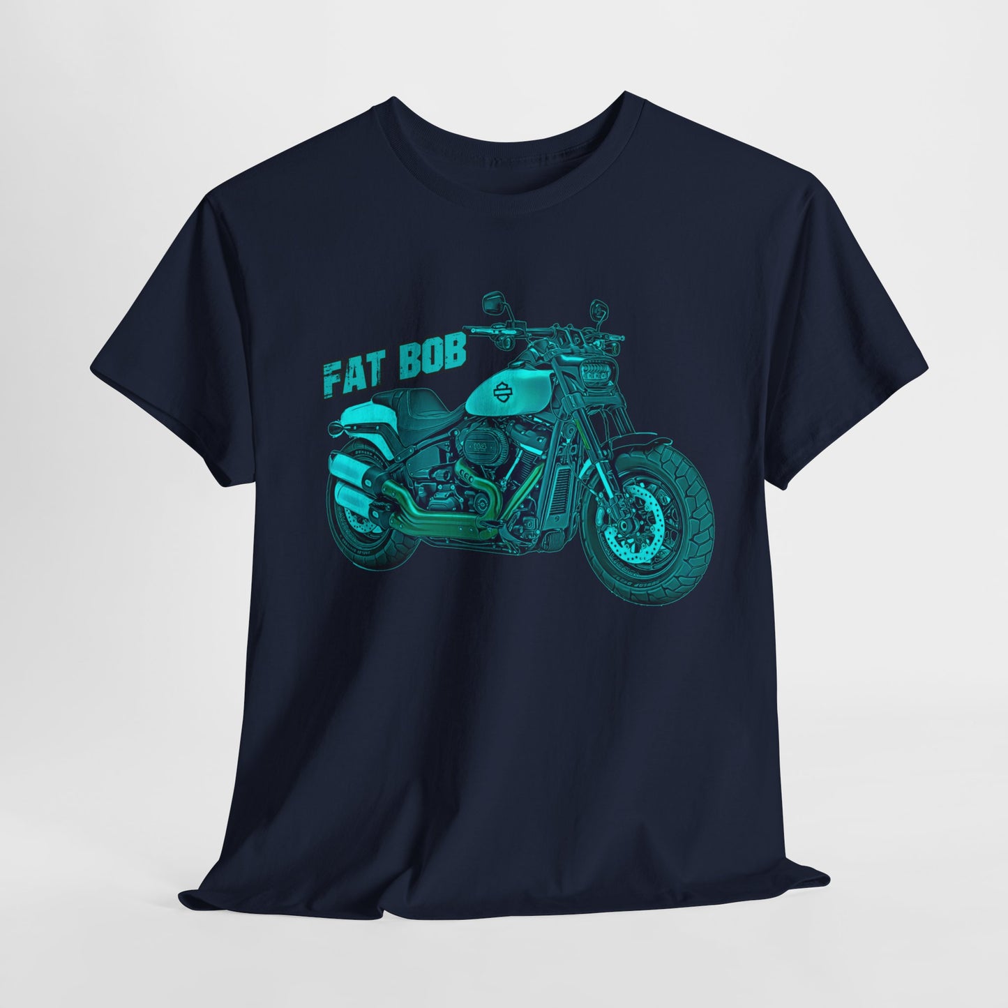 Harley Davidson Fatbob T-Shirt - Gildan® 5000 Heavy Cotton™, Stylish & Durable for Motorcycle Lovers
