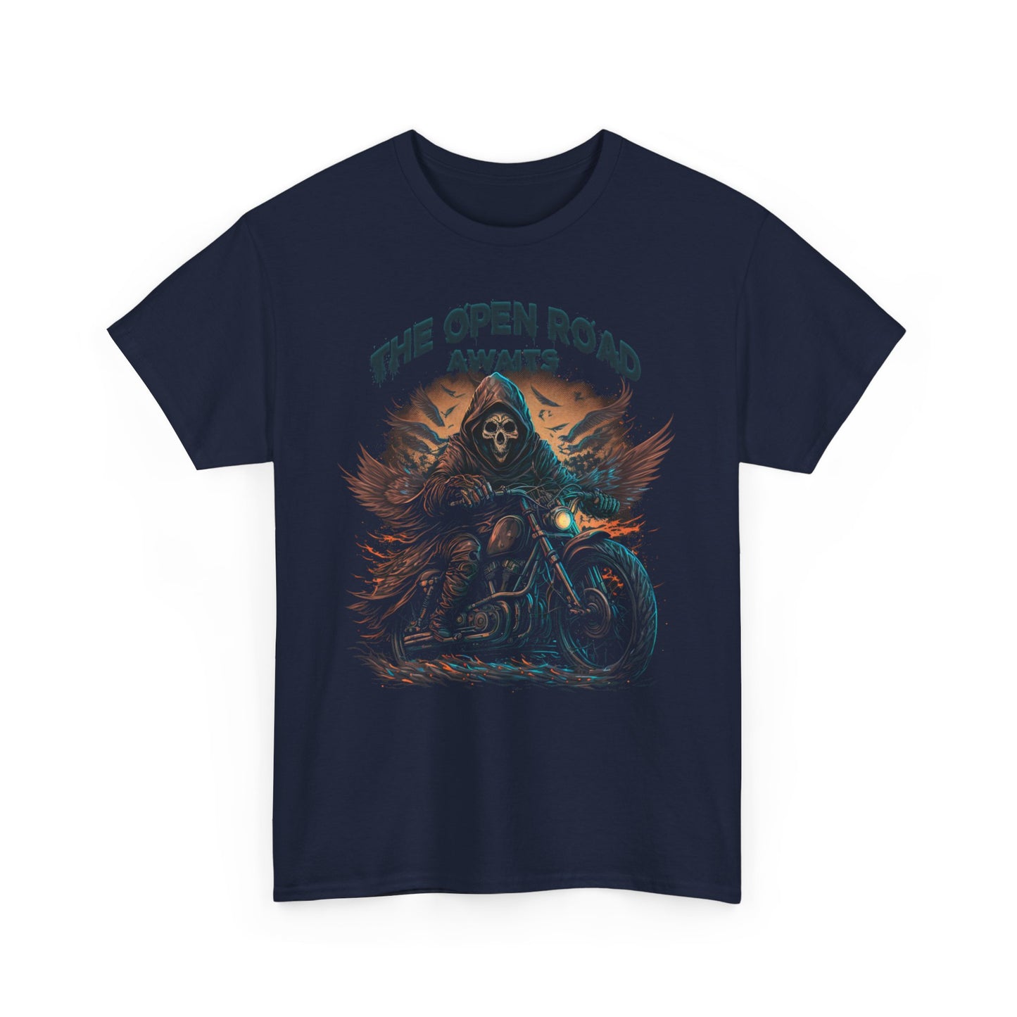 The Grim Reaper, The Open Road Awaits Shirt - Classic Fit for Endless Journeys