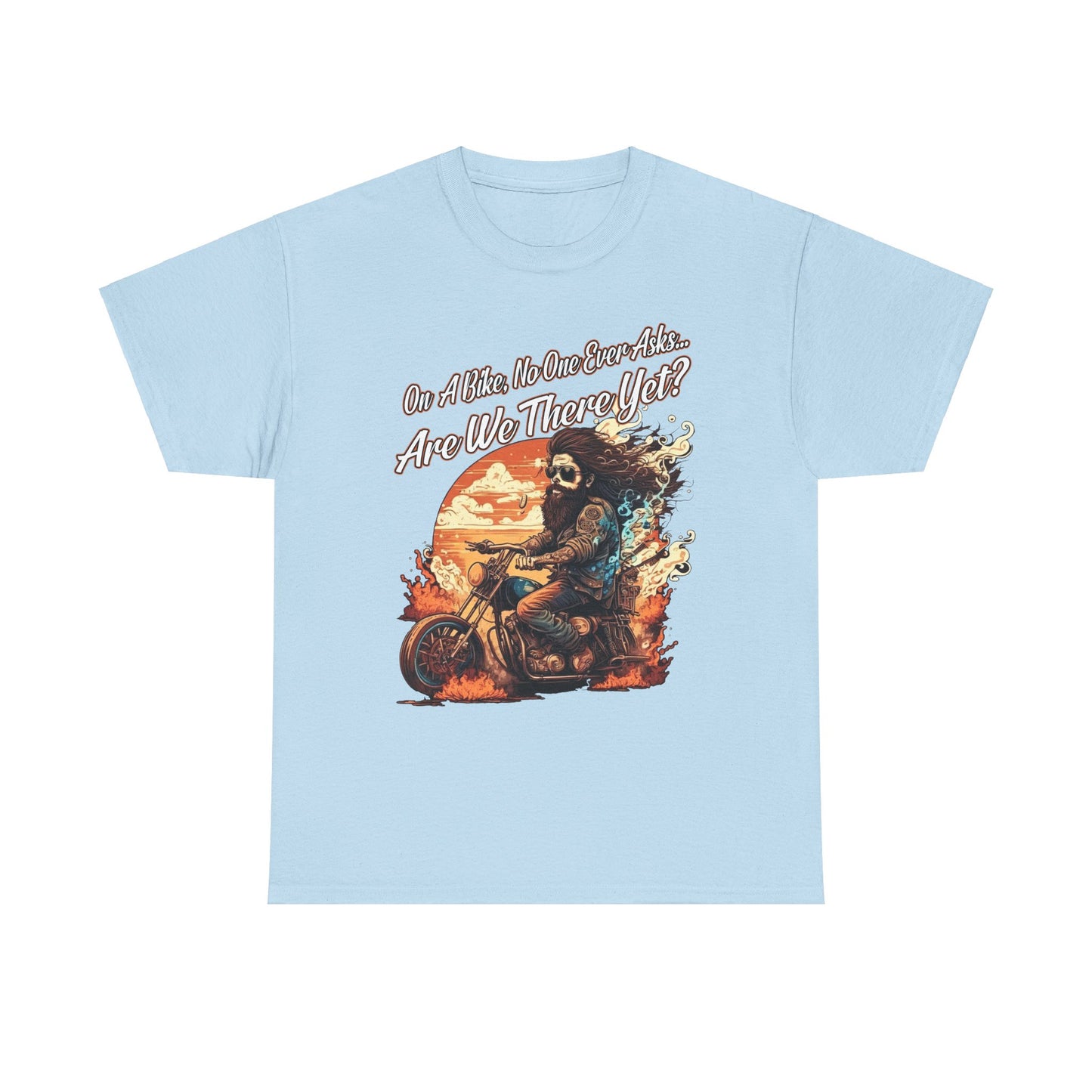 Heavy Cotton 'Are We There Yet?' Biker Tee - Classic Style for Road Warriors