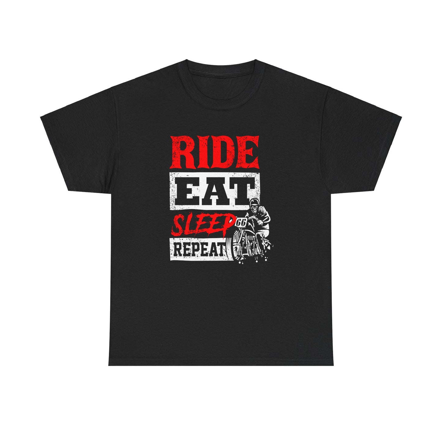 Ride, Eat, Sleep, Repeat Lifestyle Tee | Gildan® 5000 Heavy Cotton™ - Classic Comfort for Bikers
