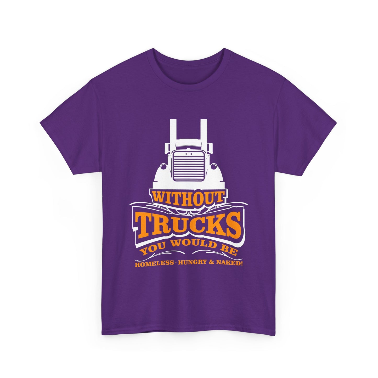 Edgy Trucker Style: Without Trucks You’d Be... Heavy Cotton Shirt