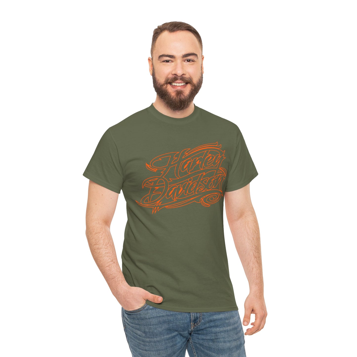 Harley Davidson Classic Fit Tee: Stylish Heavy Cotton Comfort
