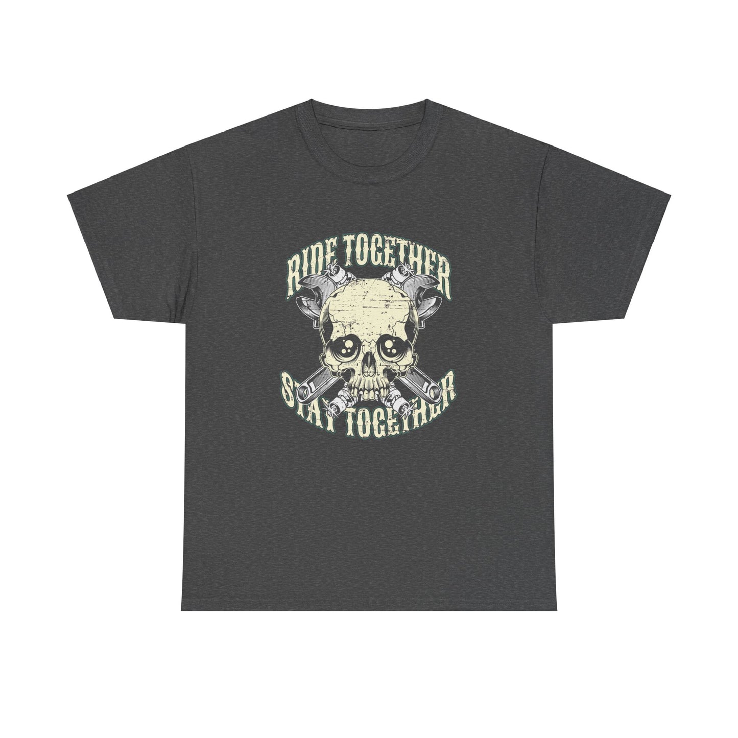 Ride Together, Stay Together T-Shirt | Gildan® 5000 Heavy Cotton™, Stylish and Classic Fit for True Bikers