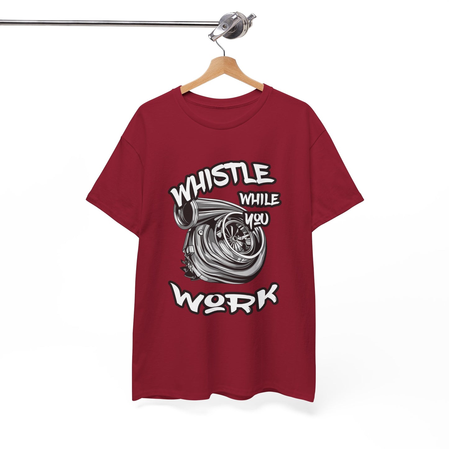Whistle While You Work Trucker Tee - Gildan® 5000 Heavy Cotton™ Adult T-Shirt, Classic Fit & Durable Comfort