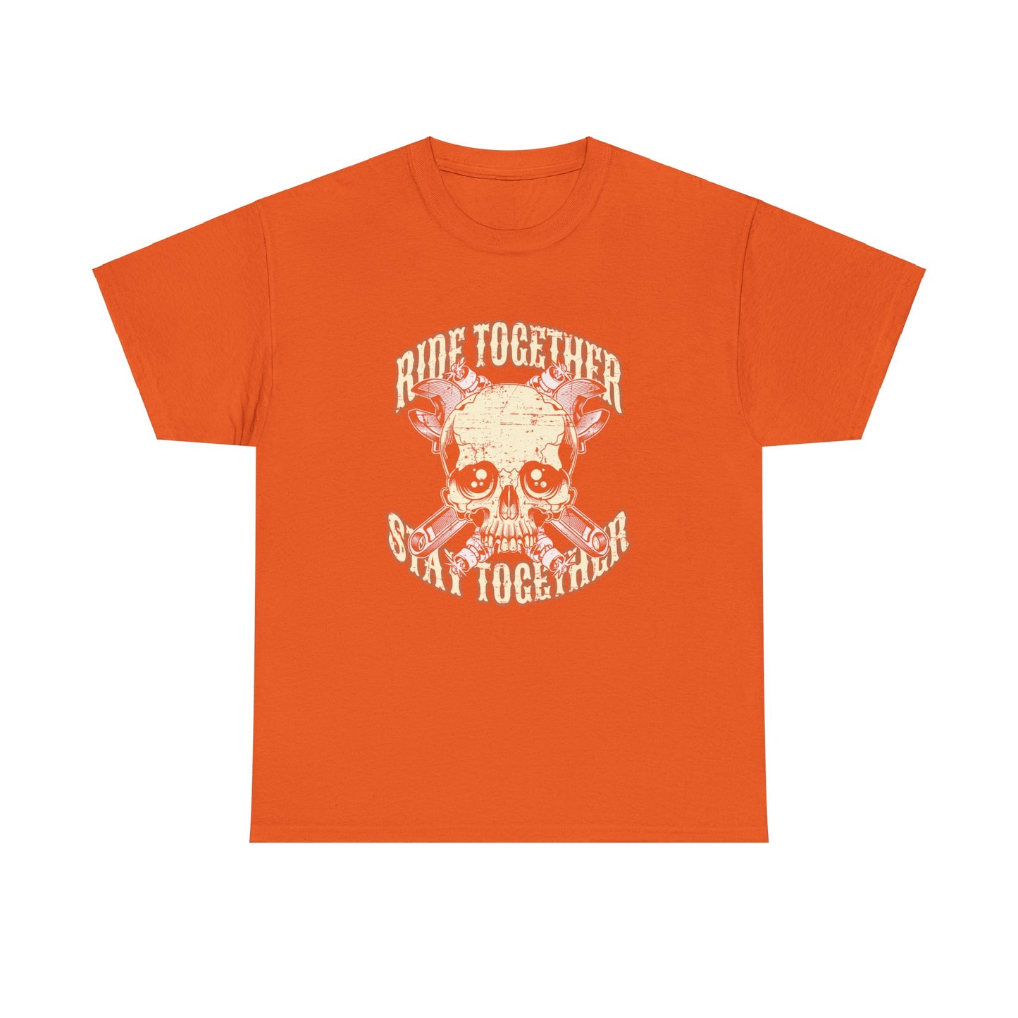Ride Together, Stay Together T-Shirt | Gildan® 5000 Heavy Cotton™, Stylish and Classic Fit for True Bikers