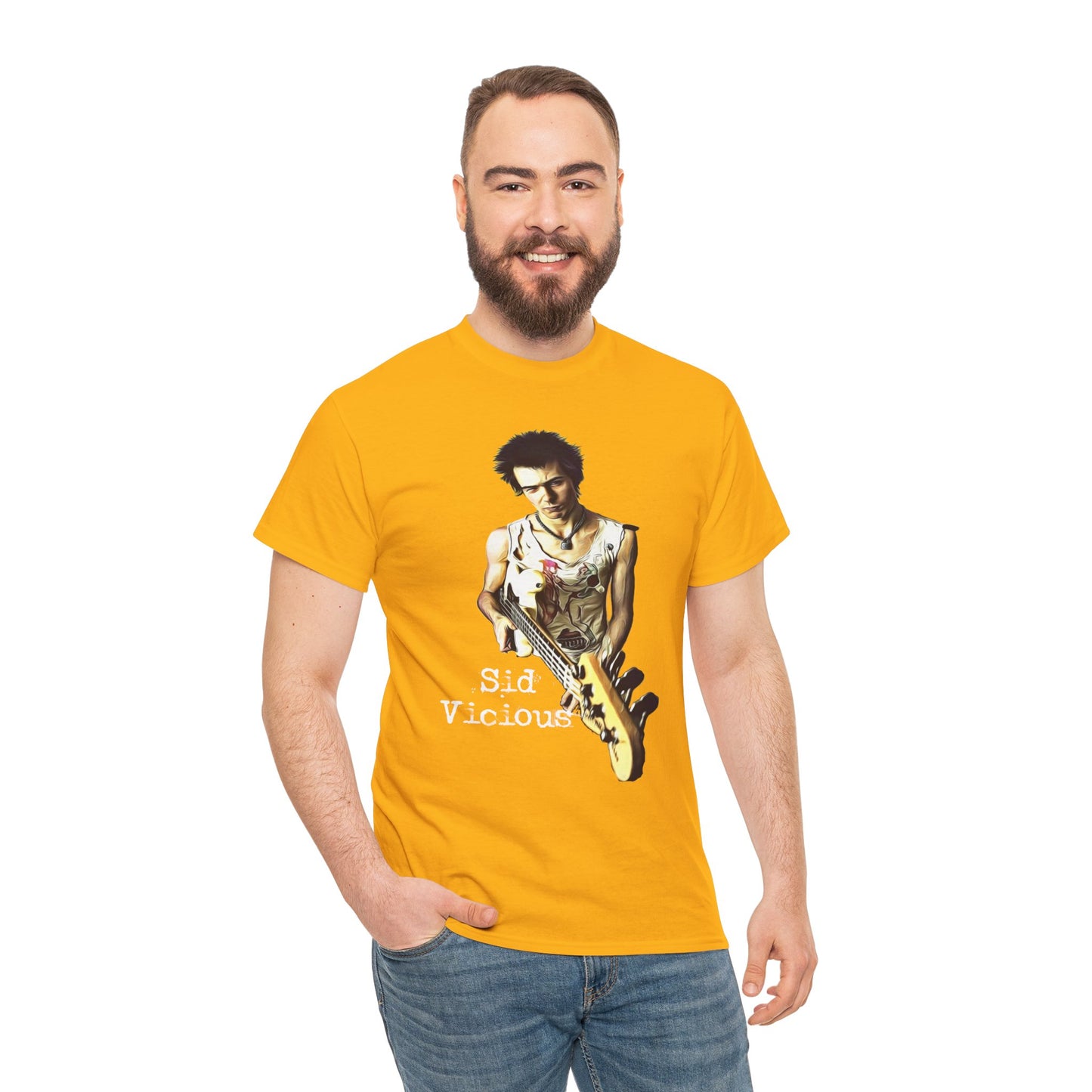 Sid Vicious Design Shirt: Stylish Edge in Heavy Cotton