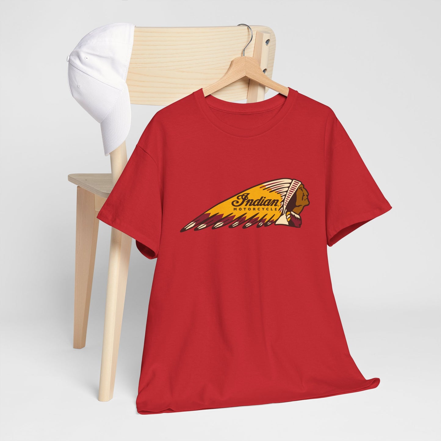 Indian Motorcycles Classic Tee - Gildan® 5000 Heavy Cotton™, Iconic Design, Perfect for Every Biker