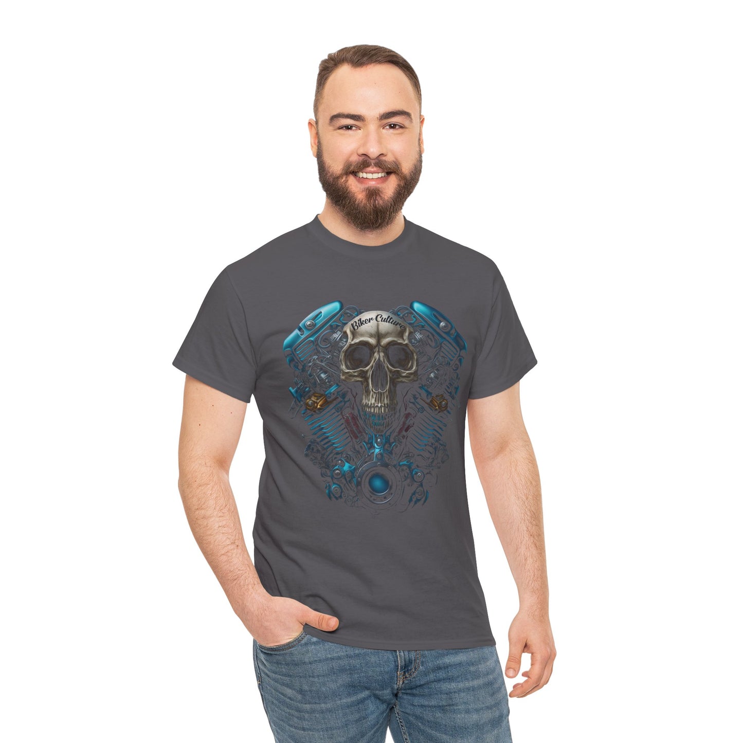 Biker Culture V-Twin Graphic Tee - Made with Midweight Fabric and Classic Fit
