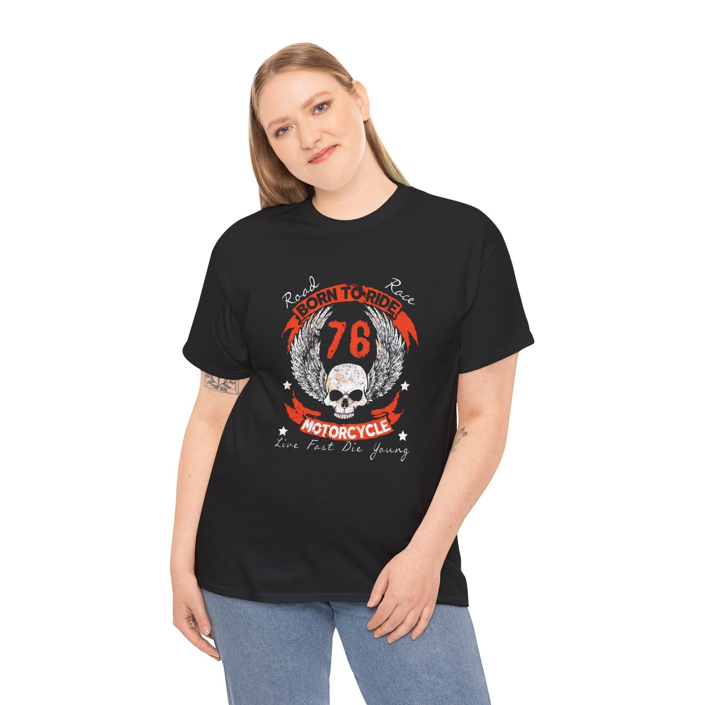 'Born To Ride' Durable, Midweight Comfort T-Shirt