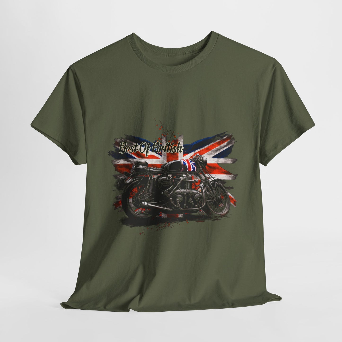 Classic Fit Best of British Biker Shirt - Double-Needle Hems
