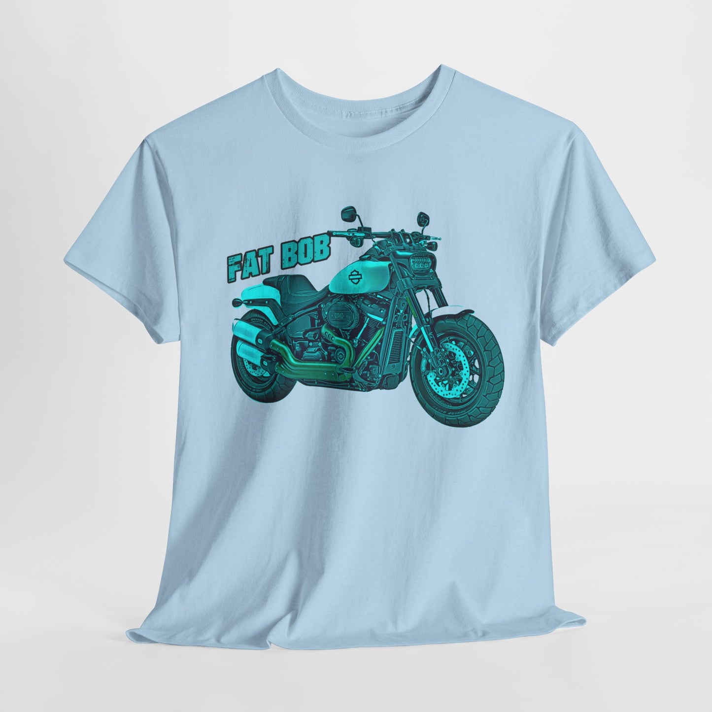 Harley Davidson Fatbob T-Shirt - Gildan® 5000 Heavy Cotton™, Stylish & Durable for Motorcycle Lovers
