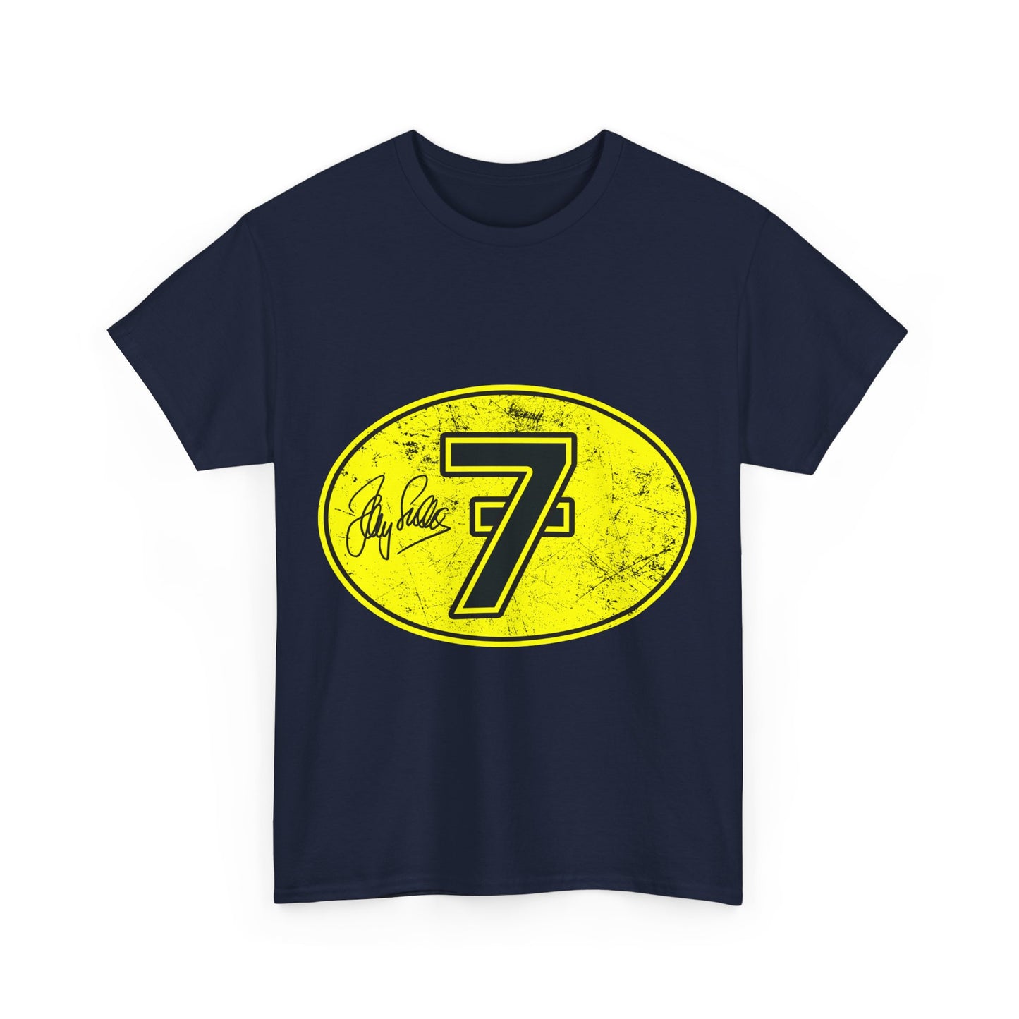 Barry Sheene No. 7 Tee | Gildan® 5000 Heavy Cotton™, Ideal for Motorcycle Enthusiasts
