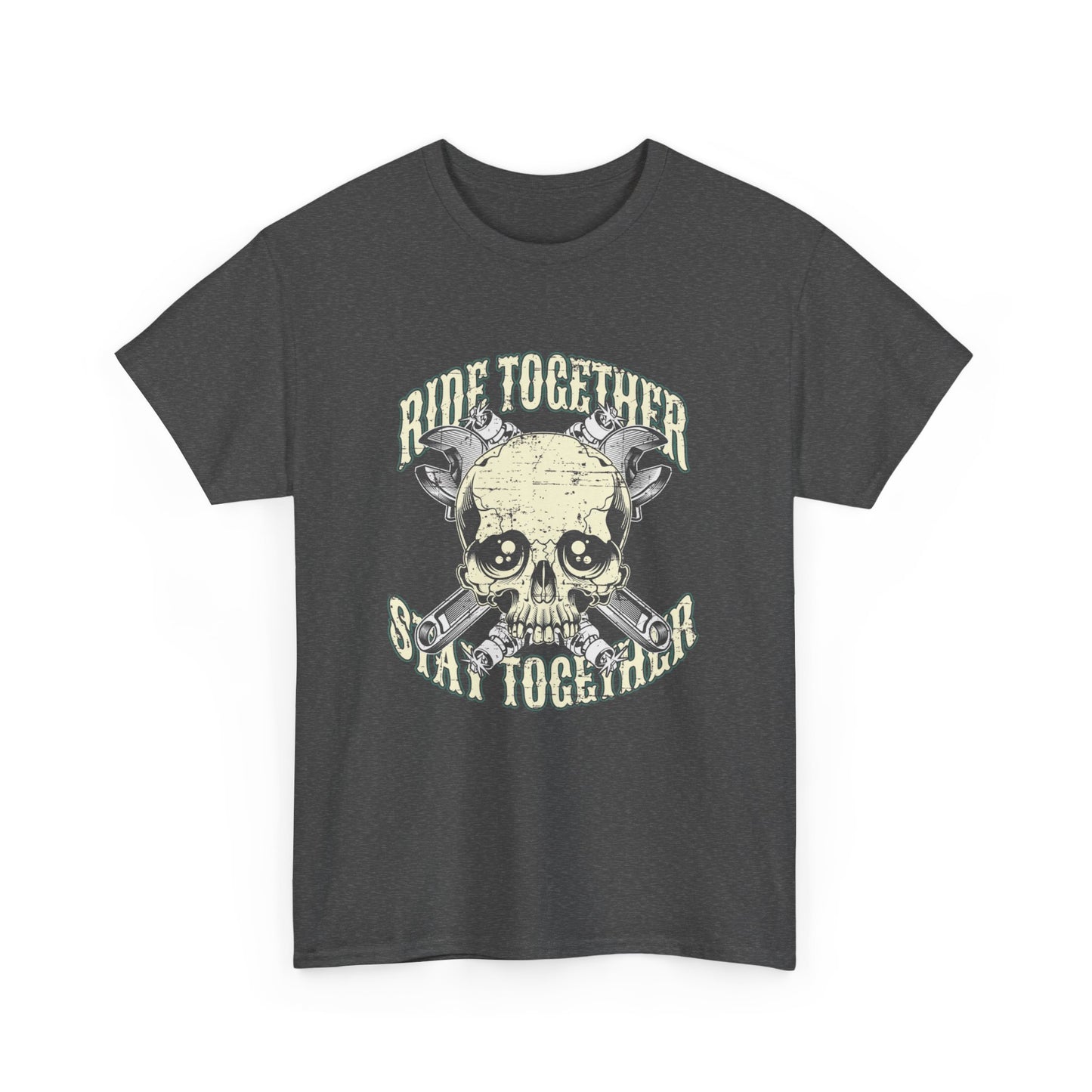 Ride Together, Stay Together T-Shirt | Gildan® 5000 Heavy Cotton™, Stylish and Classic Fit for True Bikers