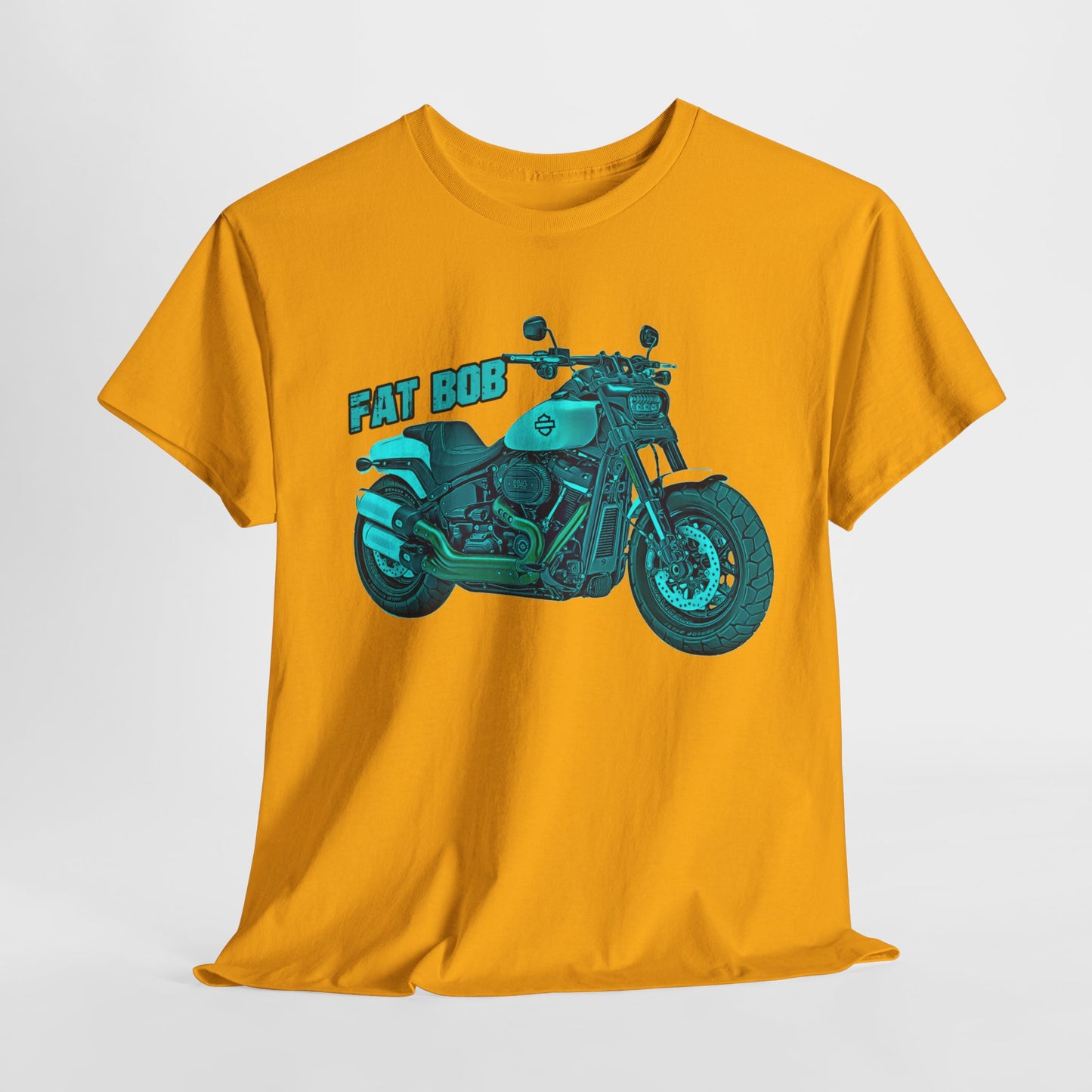 Harley Davidson Fatbob T-Shirt - Gildan® 5000 Heavy Cotton™, Stylish & Durable for Motorcycle Lovers