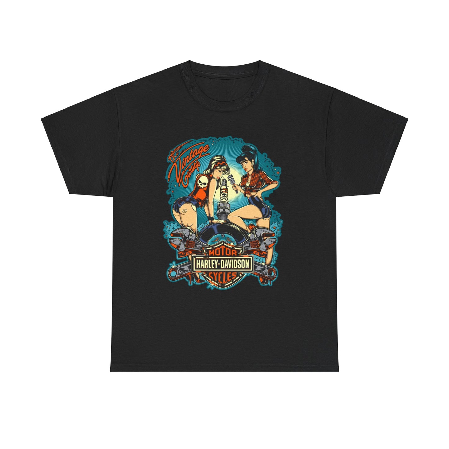 Harley Davidson T-Shirt | Gildan® 5000 Heavy Cotton™, Classic Fit, Timeless Biker Style