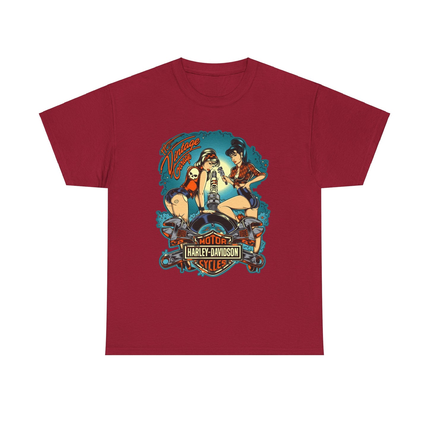 Harley Davidson T-Shirt | Gildan® 5000 Heavy Cotton™, Classic Fit, Timeless Biker Style