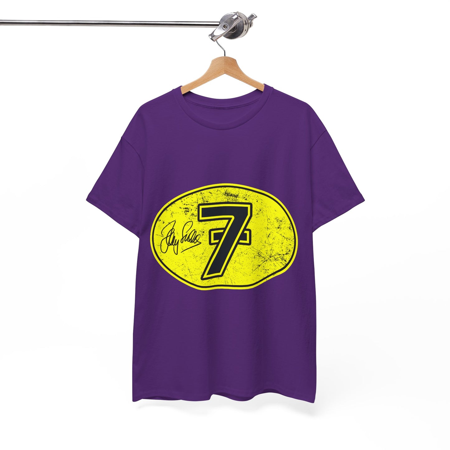 Barry Sheene No. 7 Tee | Gildan® 5000 Heavy Cotton™, Ideal for Motorcycle Enthusiasts