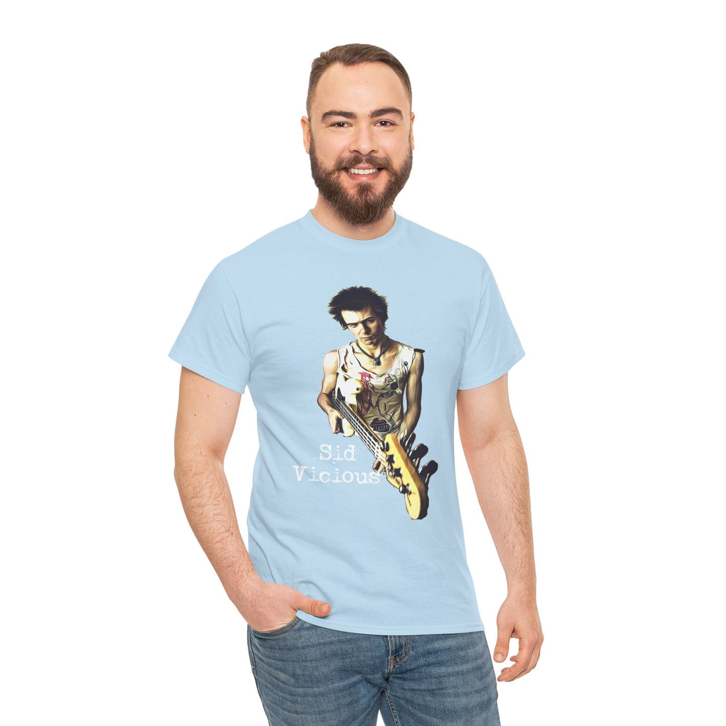 Sid Vicious Design Shirt: Stylish Edge in Heavy Cotton