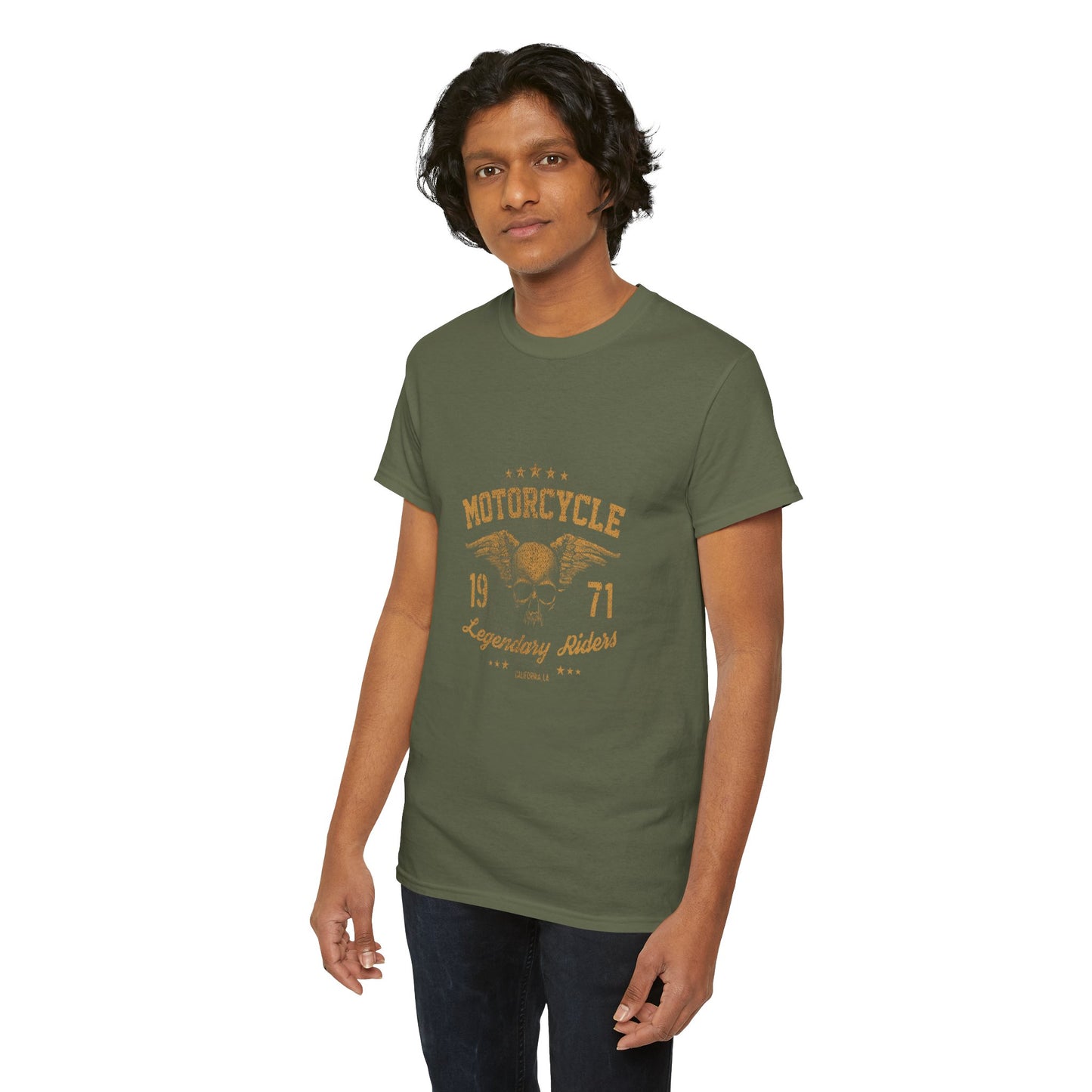 Classic Biker Vibes: Gildan® Heavy Cotton Motorcycle Legend 1971 Shirt