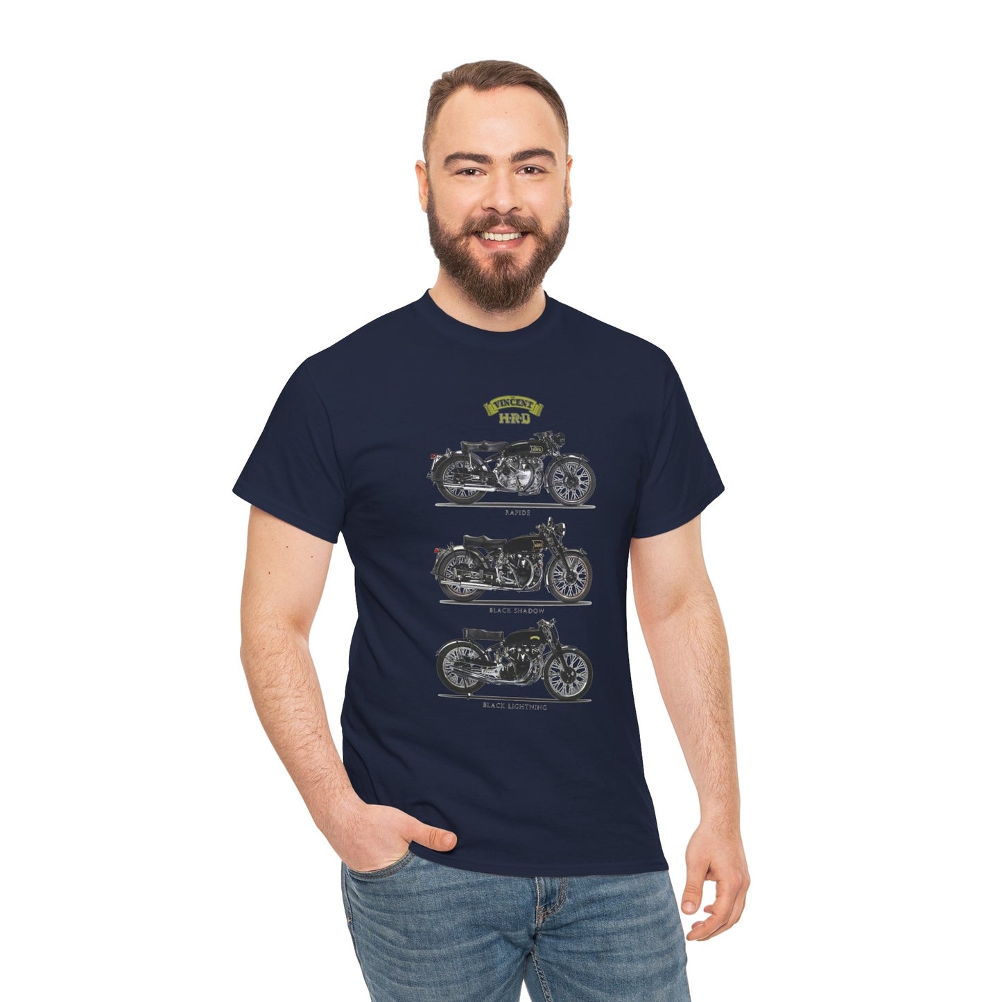 Elevate Your Style with Vincent HRD Vintage Poster Tee with Gildan® 5000's Classic Fit