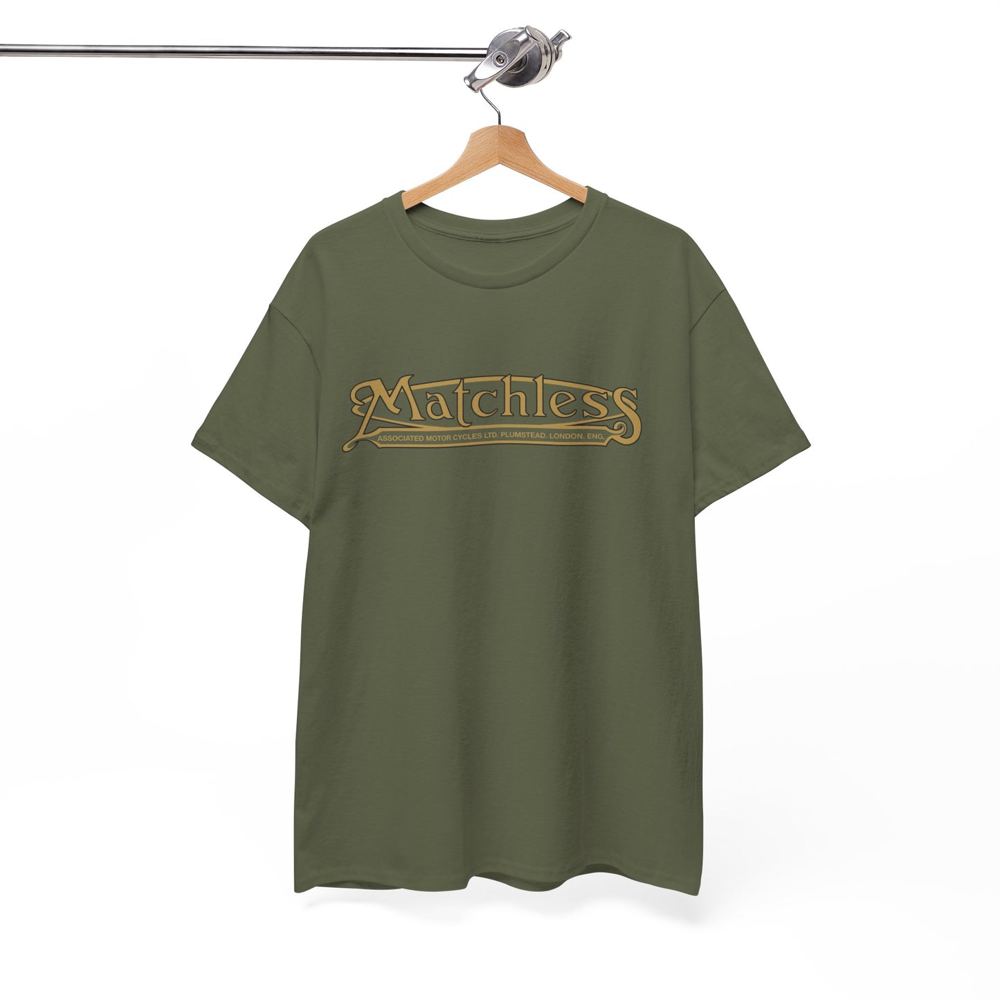 Elegant Rib Collar Matchless Motorcycles Logo T-shirt
