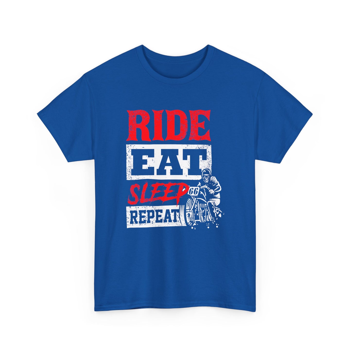 Ride, Eat, Sleep, Repeat Lifestyle Tee | Gildan® 5000 Heavy Cotton™ - Classic Comfort for Bikers
