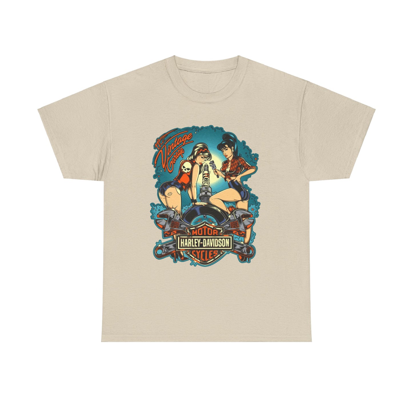 Harley Davidson T-Shirt | Gildan® 5000 Heavy Cotton™, Classic Fit, Timeless Biker Style