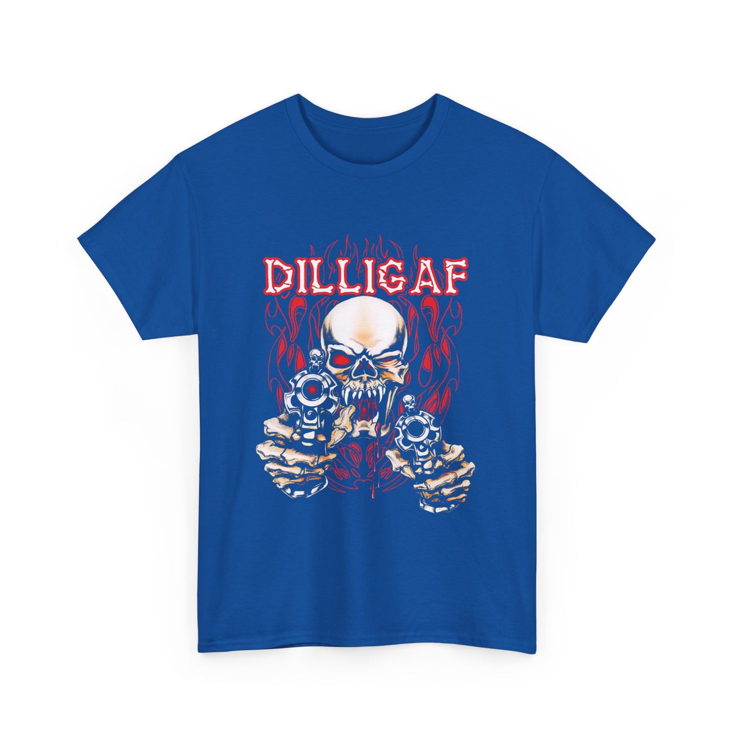 Edgy and Bold: DILLIGAF T-Shirt - Gildan® 5000 Heavy Cotton™, Built for Bikers