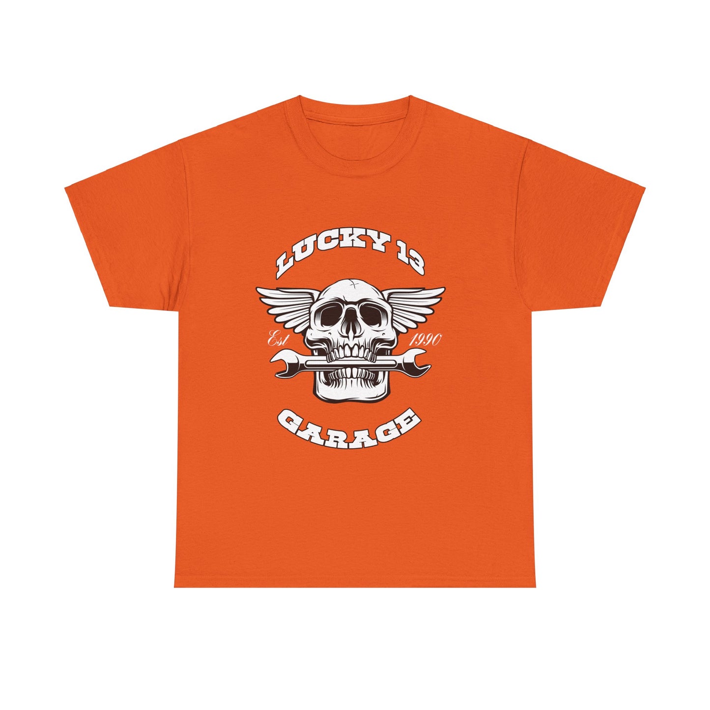 Lucky 13 Motorcycle Tee - Gildan® 5000 Heavy Cotton™, Iconic Design, Midweight Fabric for Everyday Wear
