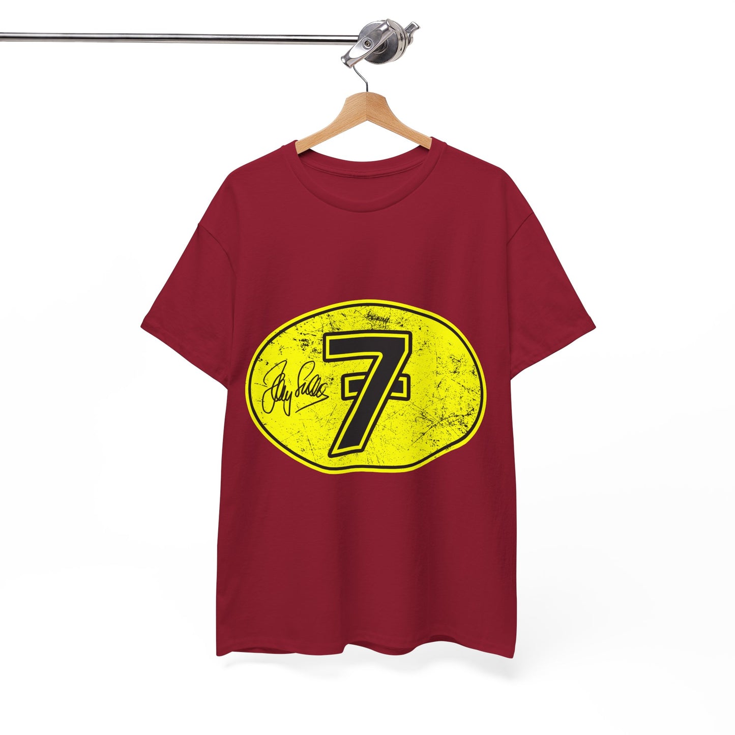 Barry Sheene No. 7 Tee | Gildan® 5000 Heavy Cotton™, Ideal for Motorcycle Enthusiasts