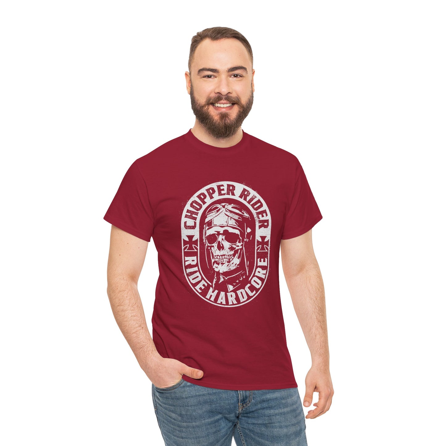 Chopper Rider Motorcycle Tee - Gildan® 5000 Heavy Cotton™, Durable Comfort for Every Ride