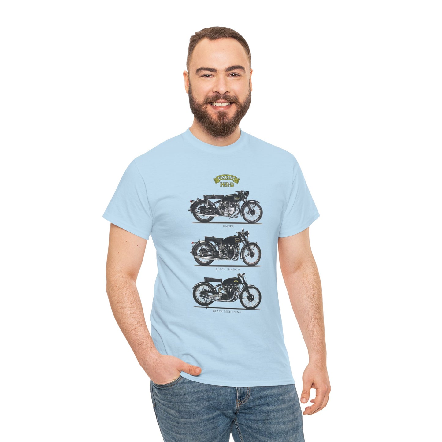 Elevate Your Style with Vincent HRD Vintage Poster Tee with Gildan® 5000's Classic Fit