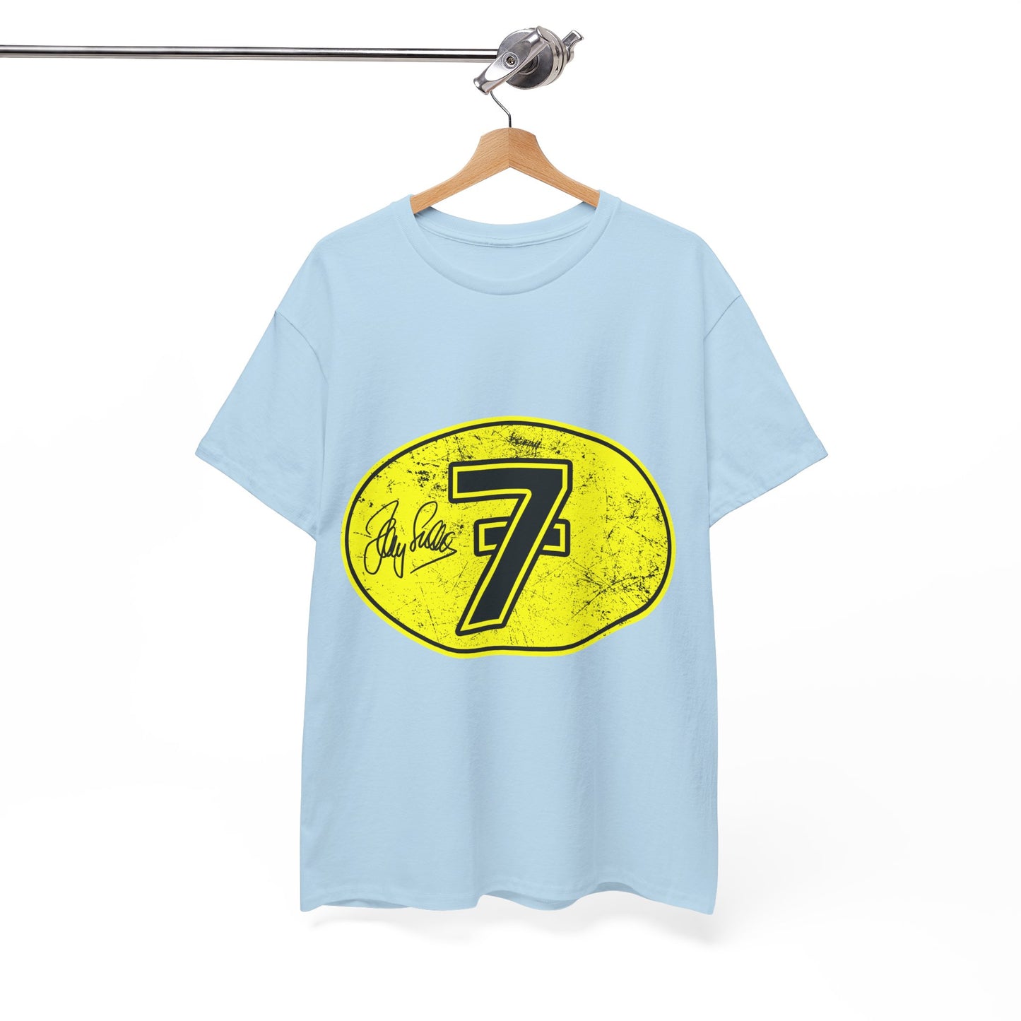 Barry Sheene No. 7 Tee | Gildan® 5000 Heavy Cotton™, Ideal for Motorcycle Enthusiasts