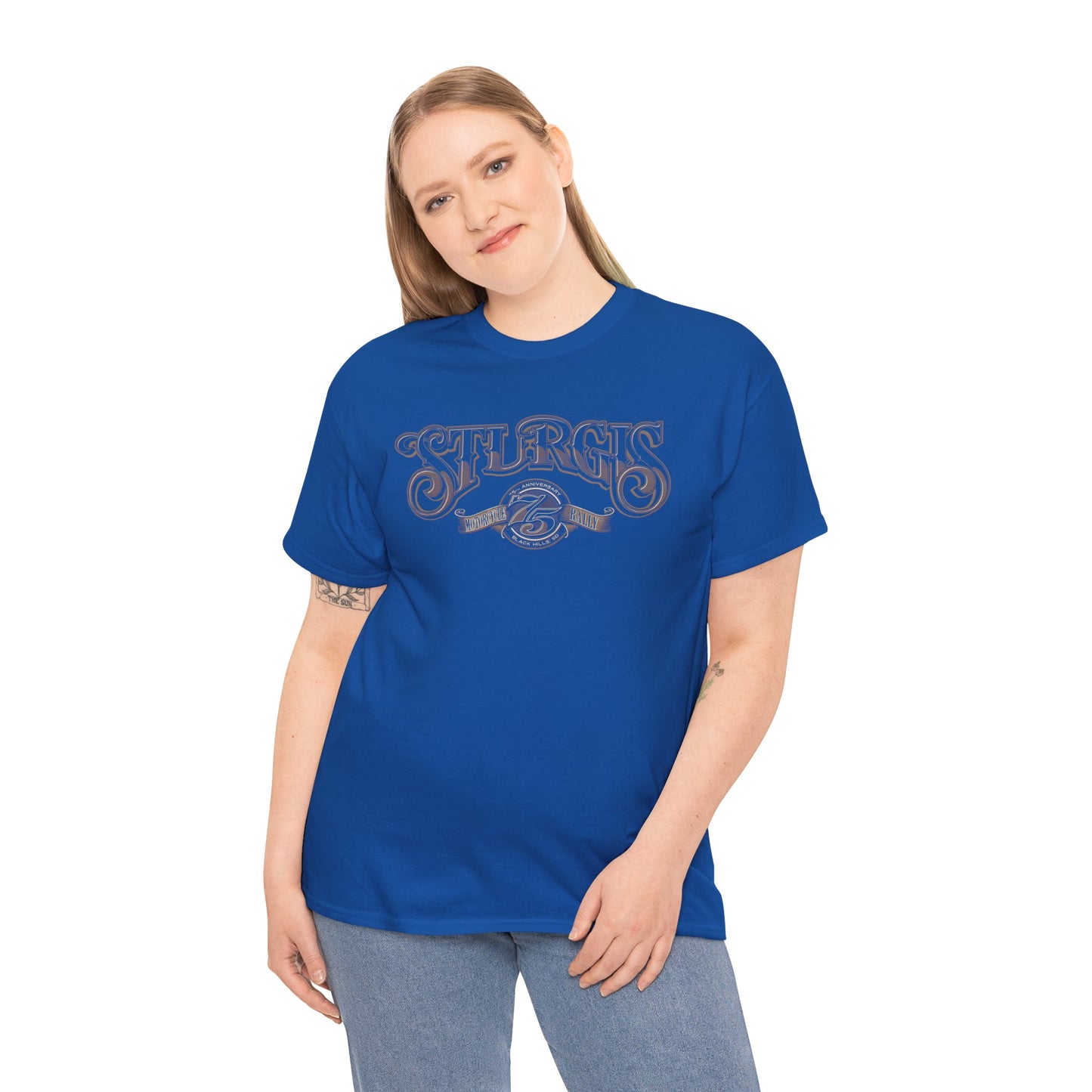 Sturgis 75th Tee - Gildan® 5000 Heavy Cotton™, Classic Midweight Fabric