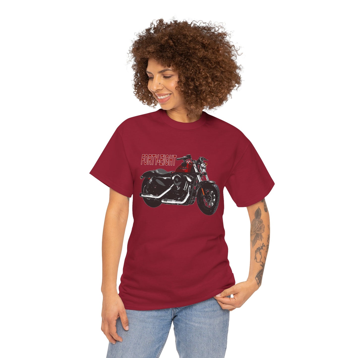 Harley Davidson 48 Unisex T-Shirt | Gildan® 5000 Heavy Cotton™ - Stylish & Comfortable, Great for Bikers of All Styles