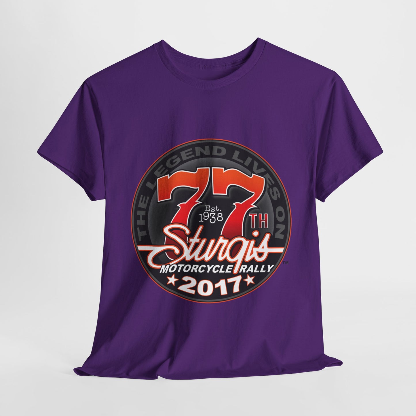 Classic Sturgis 77 2017 Biker Tee - Gildan® 5000 Heavy Cotton™, Edgy Design & Comfort