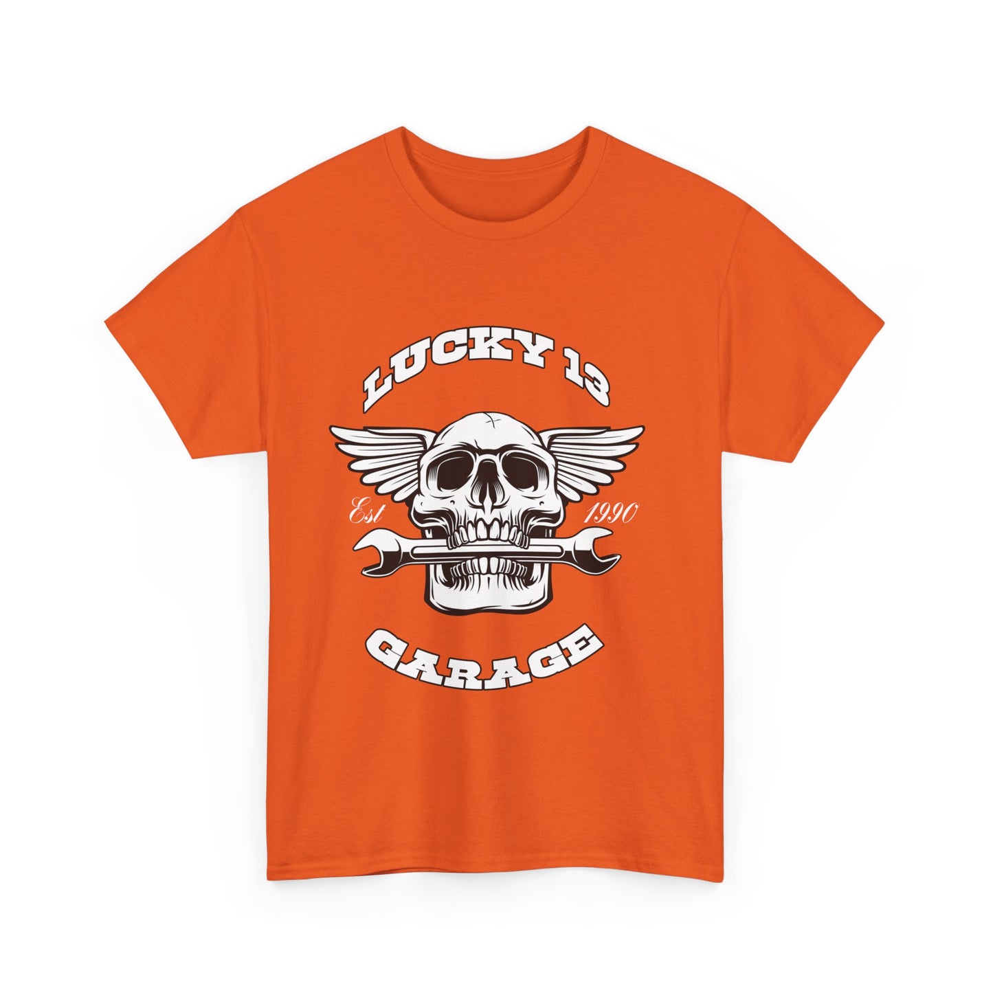 Lucky 13 Motorcycle Tee - Gildan® 5000 Heavy Cotton™, Iconic Design, Midweight Fabric for Everyday Wear