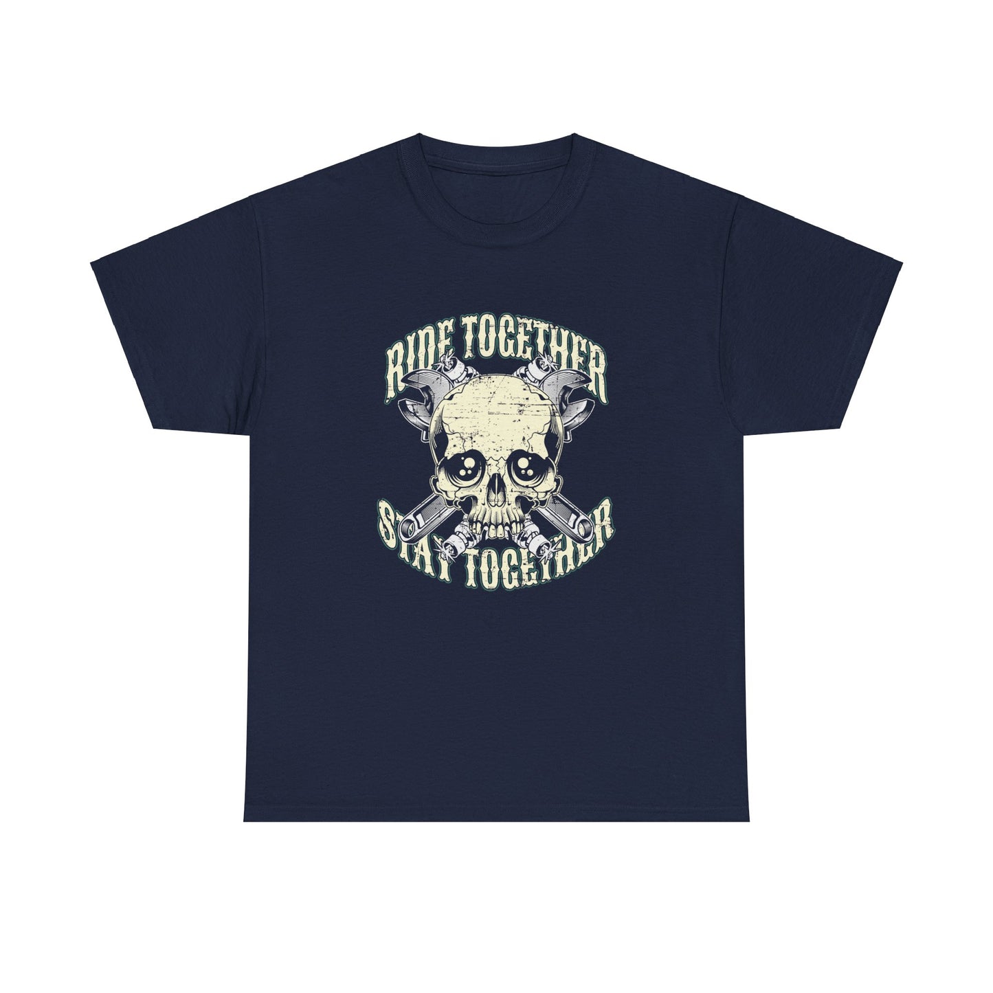 Ride Together, Stay Together T-Shirt | Gildan® 5000 Heavy Cotton™, Stylish and Classic Fit for True Bikers