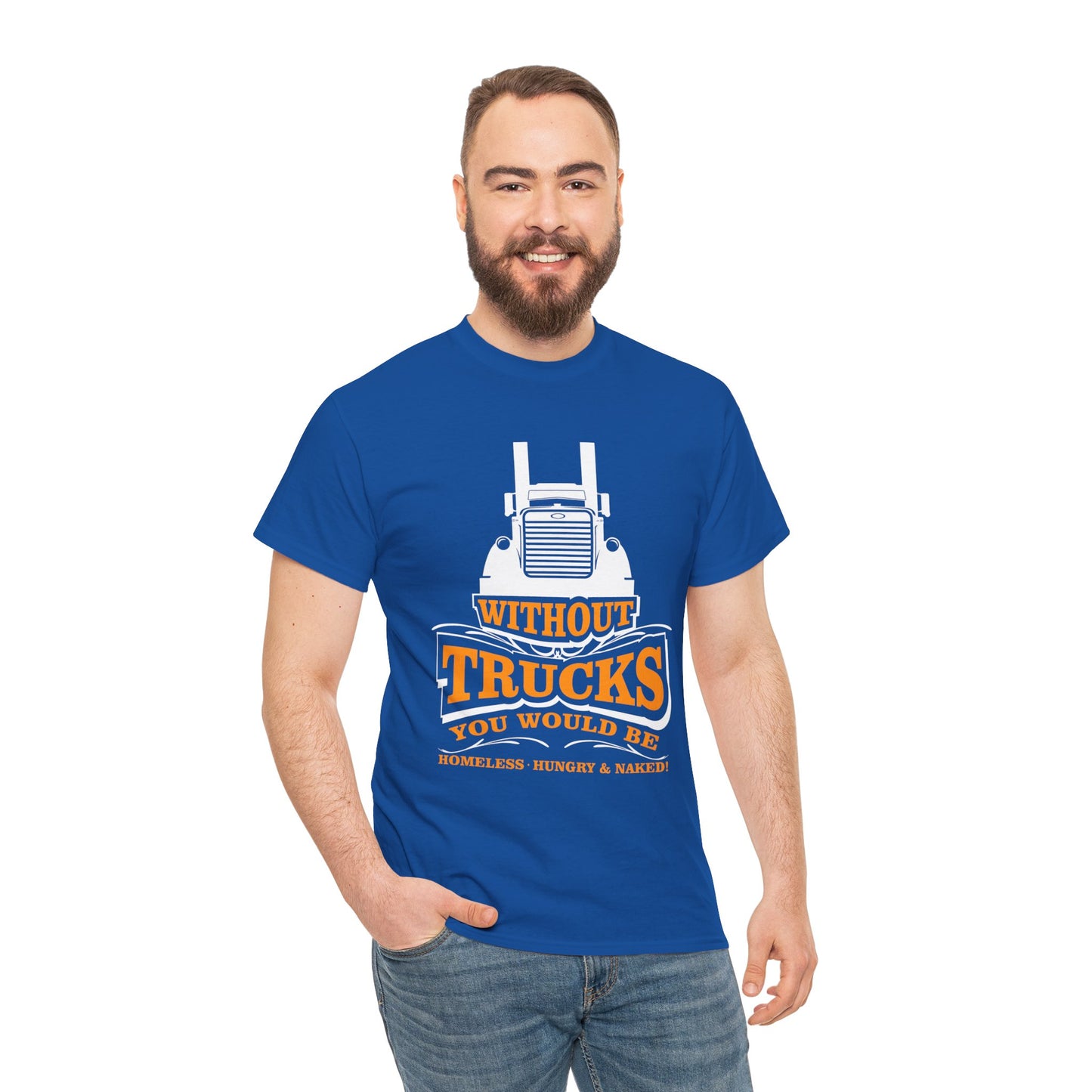 Edgy Trucker Style: Without Trucks You’d Be... Heavy Cotton Shirt
