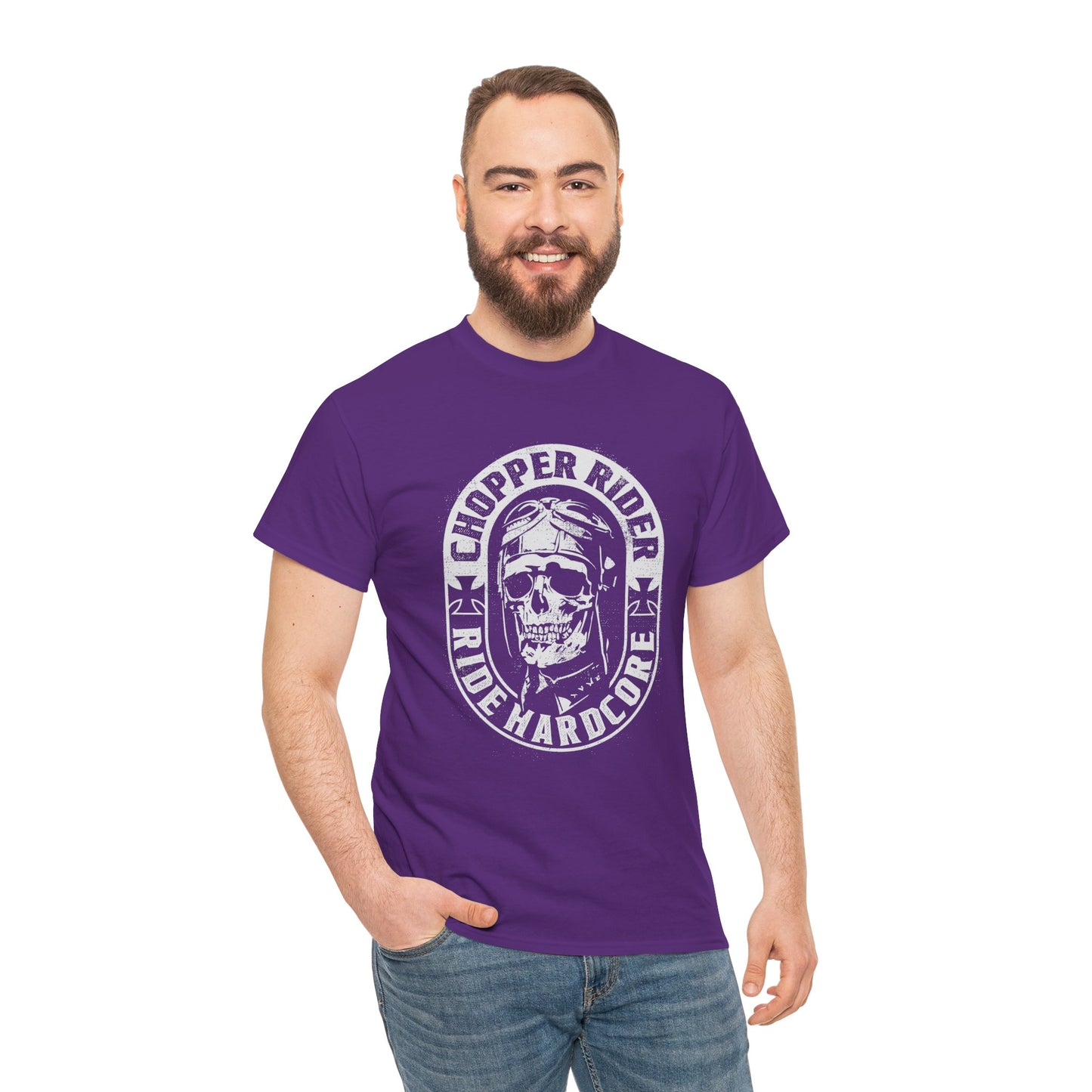 Chopper Rider Motorcycle Tee - Gildan® 5000 Heavy Cotton™, Durable Comfort for Every Ride