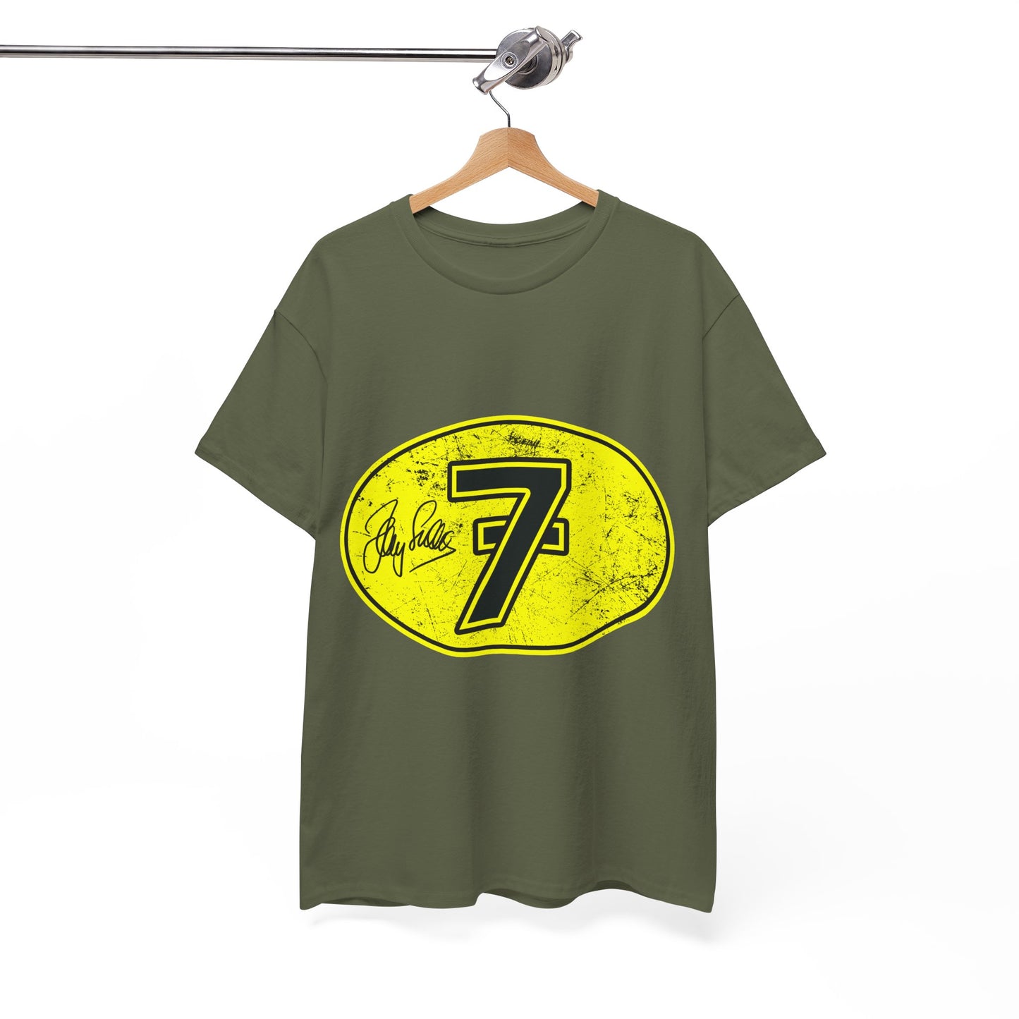 Barry Sheene No. 7 Tee | Gildan® 5000 Heavy Cotton™, Ideal for Motorcycle Enthusiasts