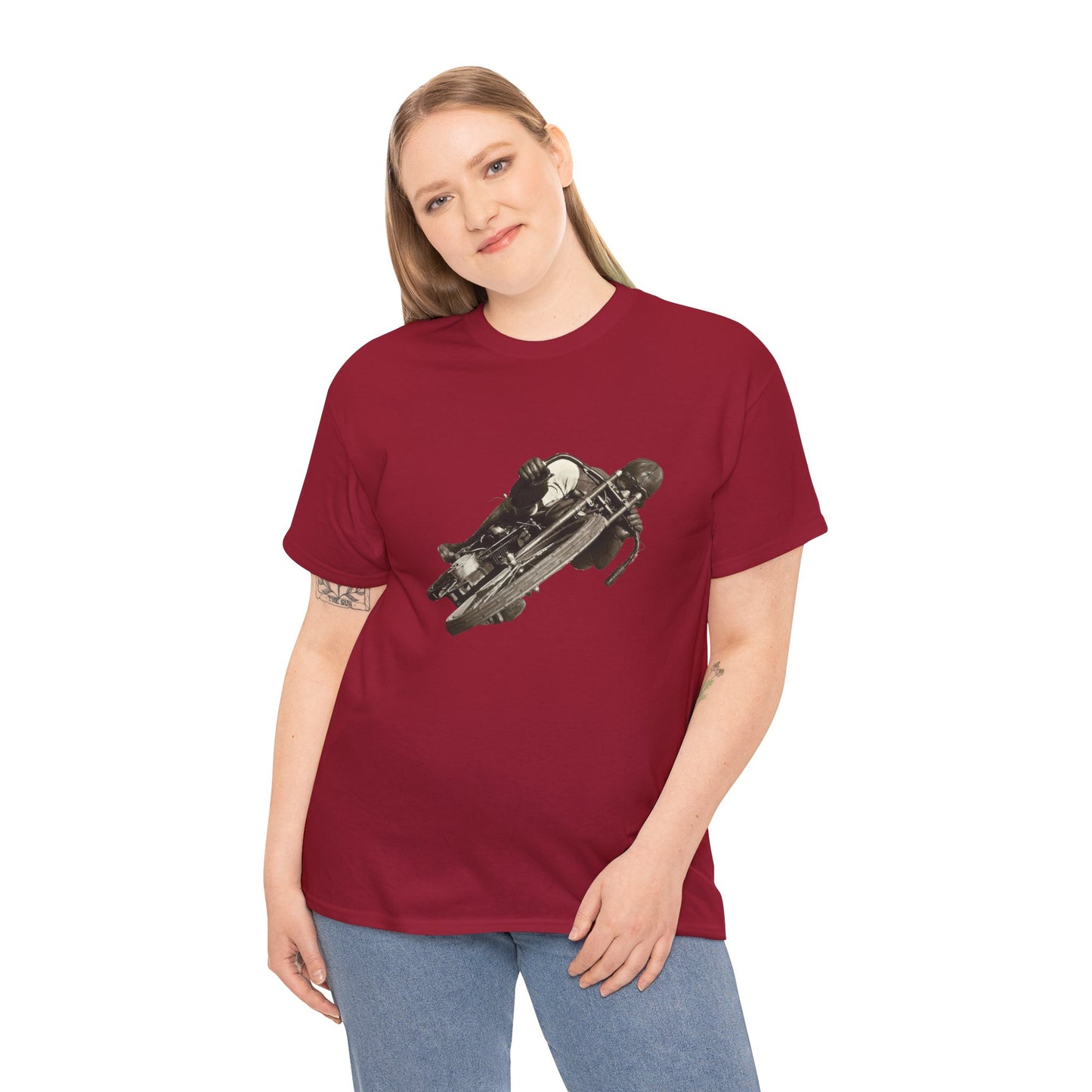 Stay Timeless with Leaning Hard Vintage Biker T-Shirt on Gildan 5000