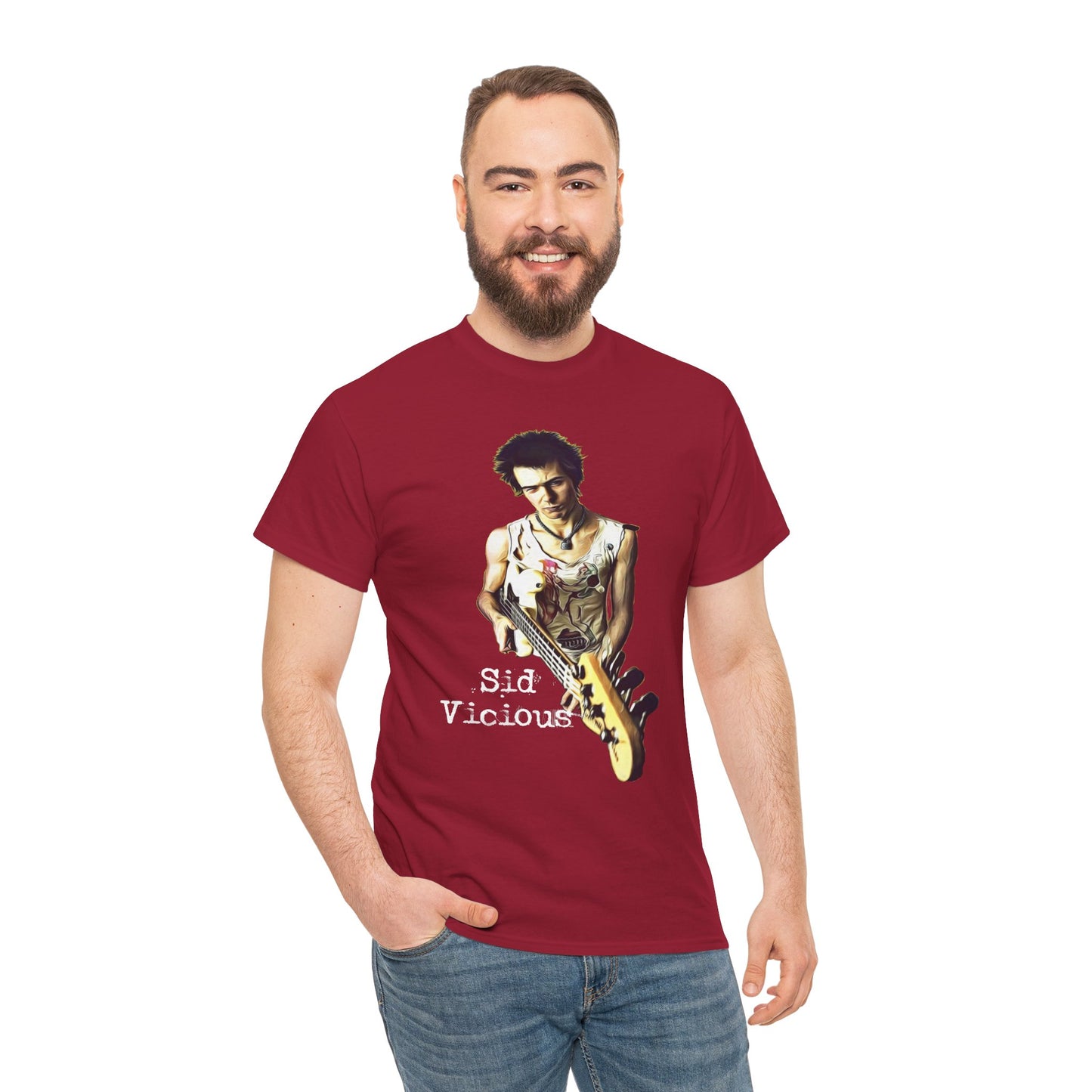 Sid Vicious Design Shirt: Stylish Edge in Heavy Cotton