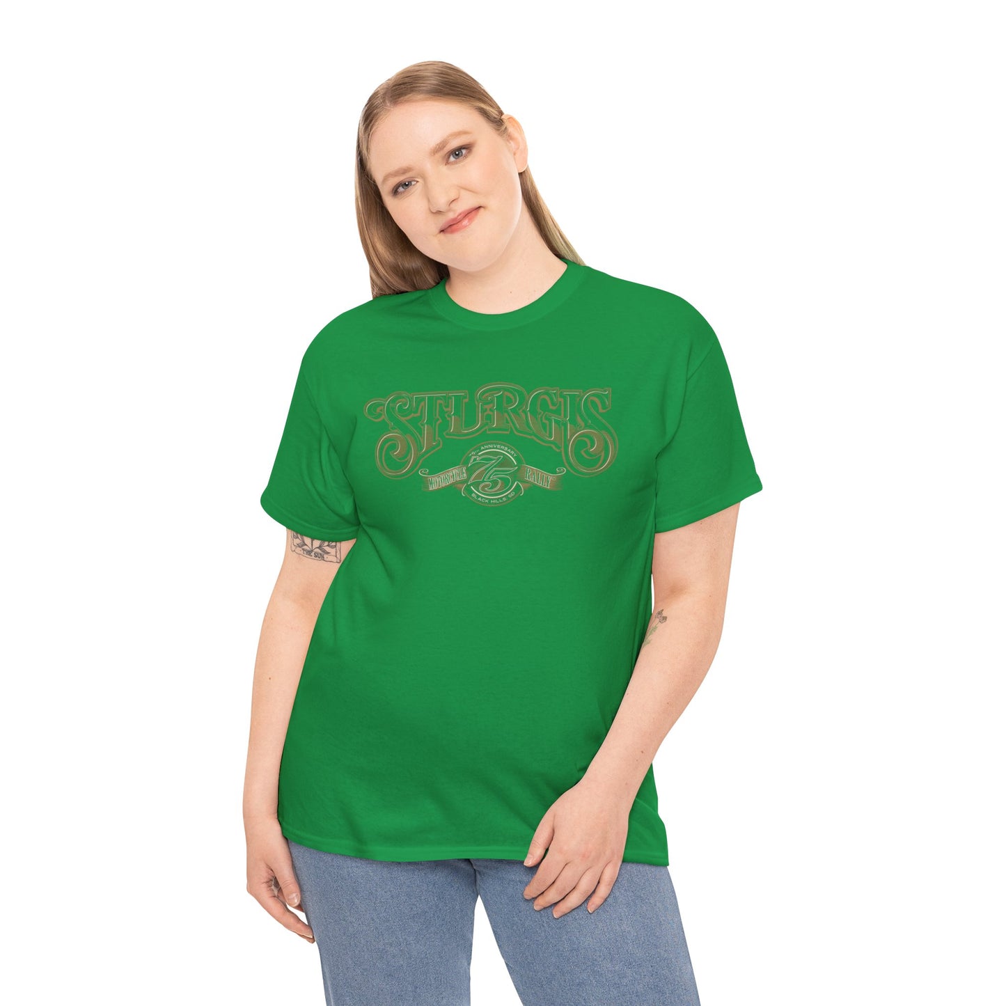 Sturgis 75th Tee - Gildan® 5000 Heavy Cotton™, Classic Midweight Fabric