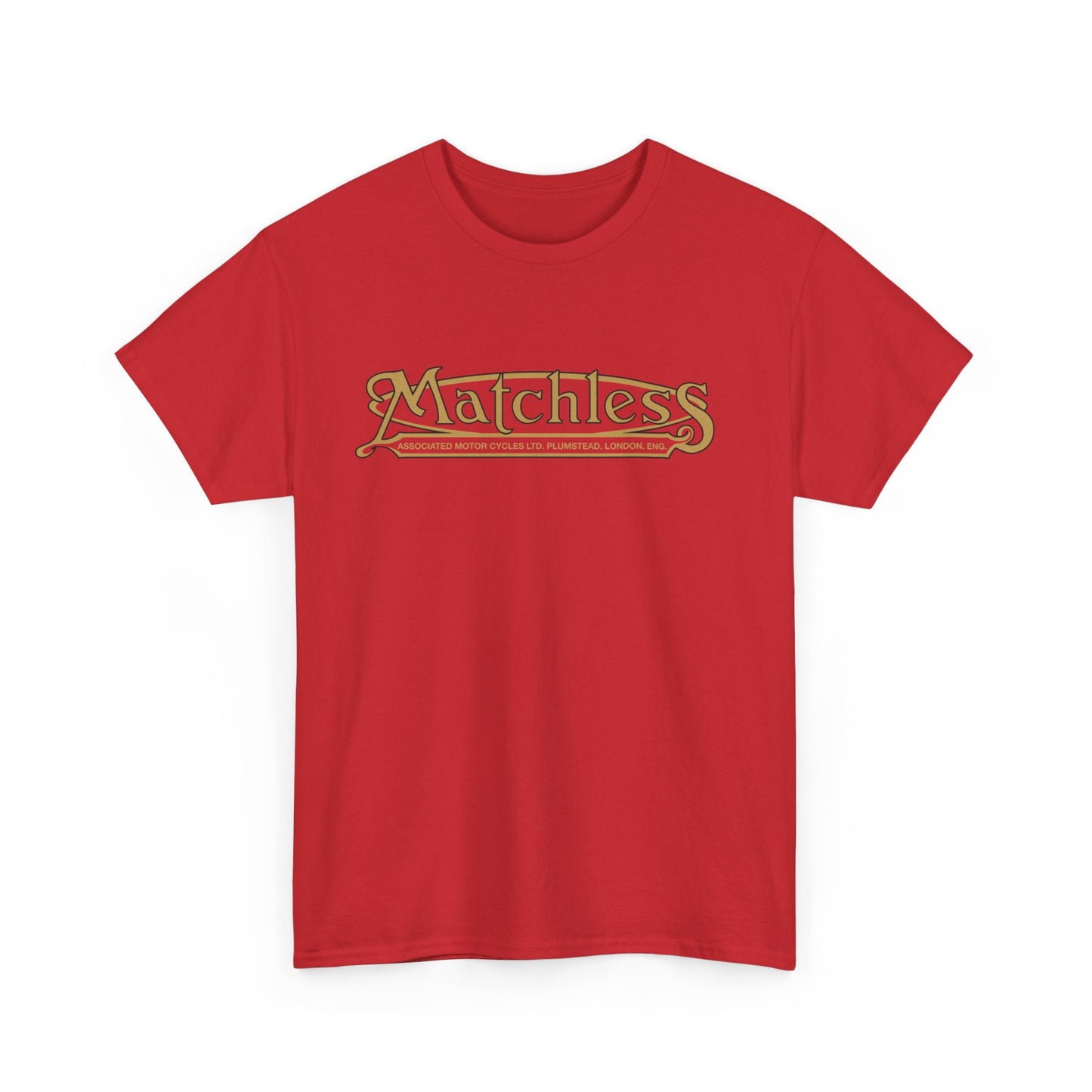 Elegant Rib Collar Matchless Motorcycles Logo T-shirt