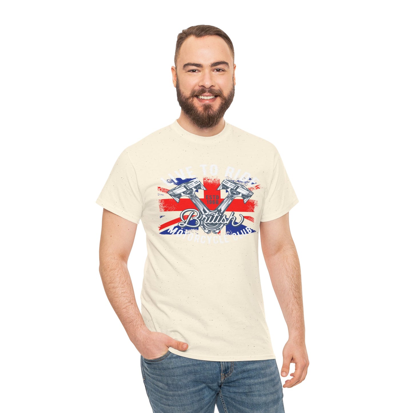 Live To Ride T-Shirt | Gildan® 5000 Heavy Cotton™ - Edgy Biker Style with Classic Fit