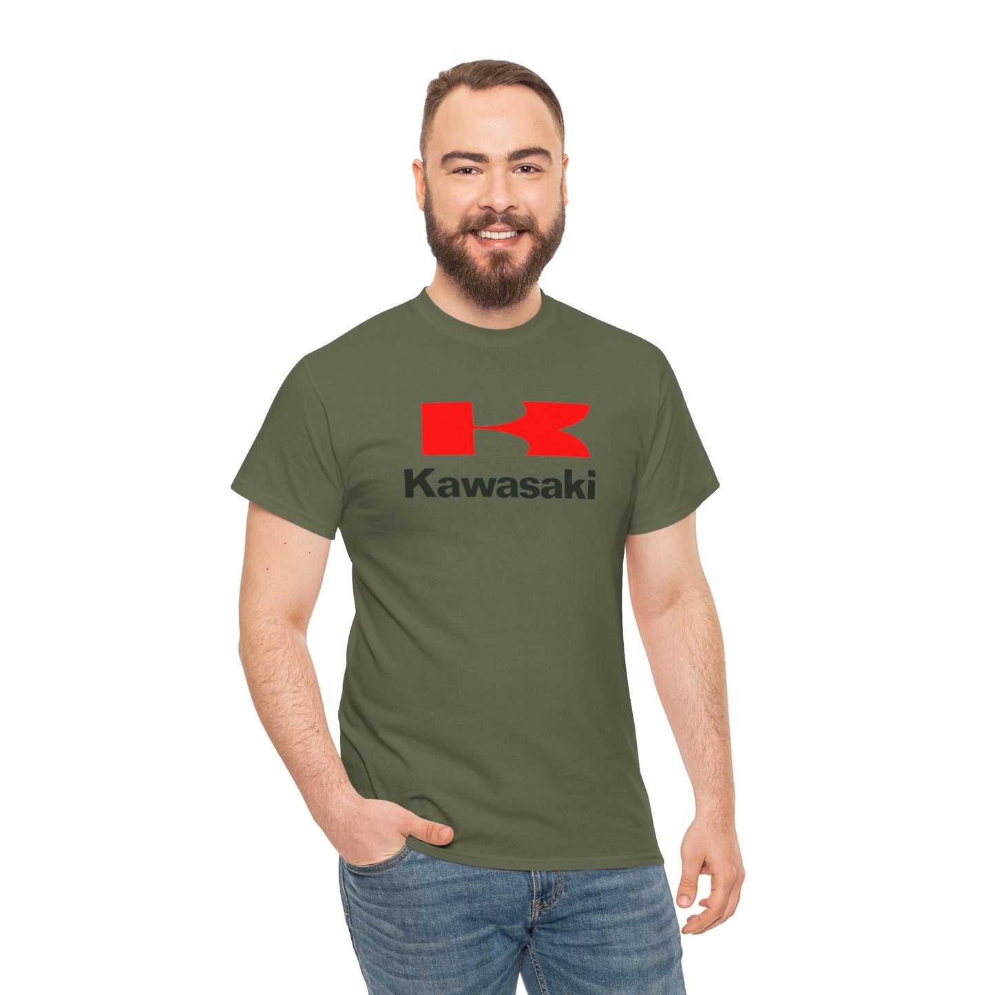 Ride in Style: Kawasaki Logo T-Shirt on Gildan® 5000 Heavy Cotton™