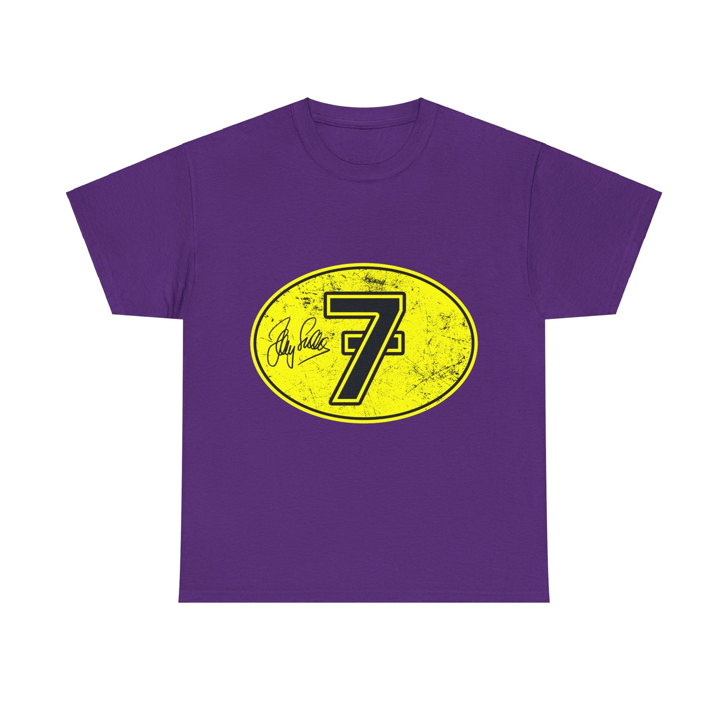 Barry Sheene No. 7 Tee | Gildan® 5000 Heavy Cotton™, Ideal for Motorcycle Enthusiasts
