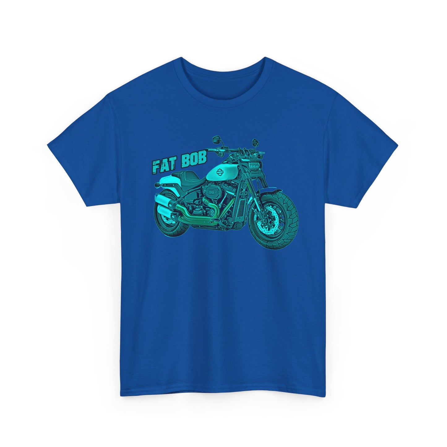 Harley Davidson Fatbob T-Shirt - Gildan® 5000 Heavy Cotton™, Stylish & Durable for Motorcycle Lovers