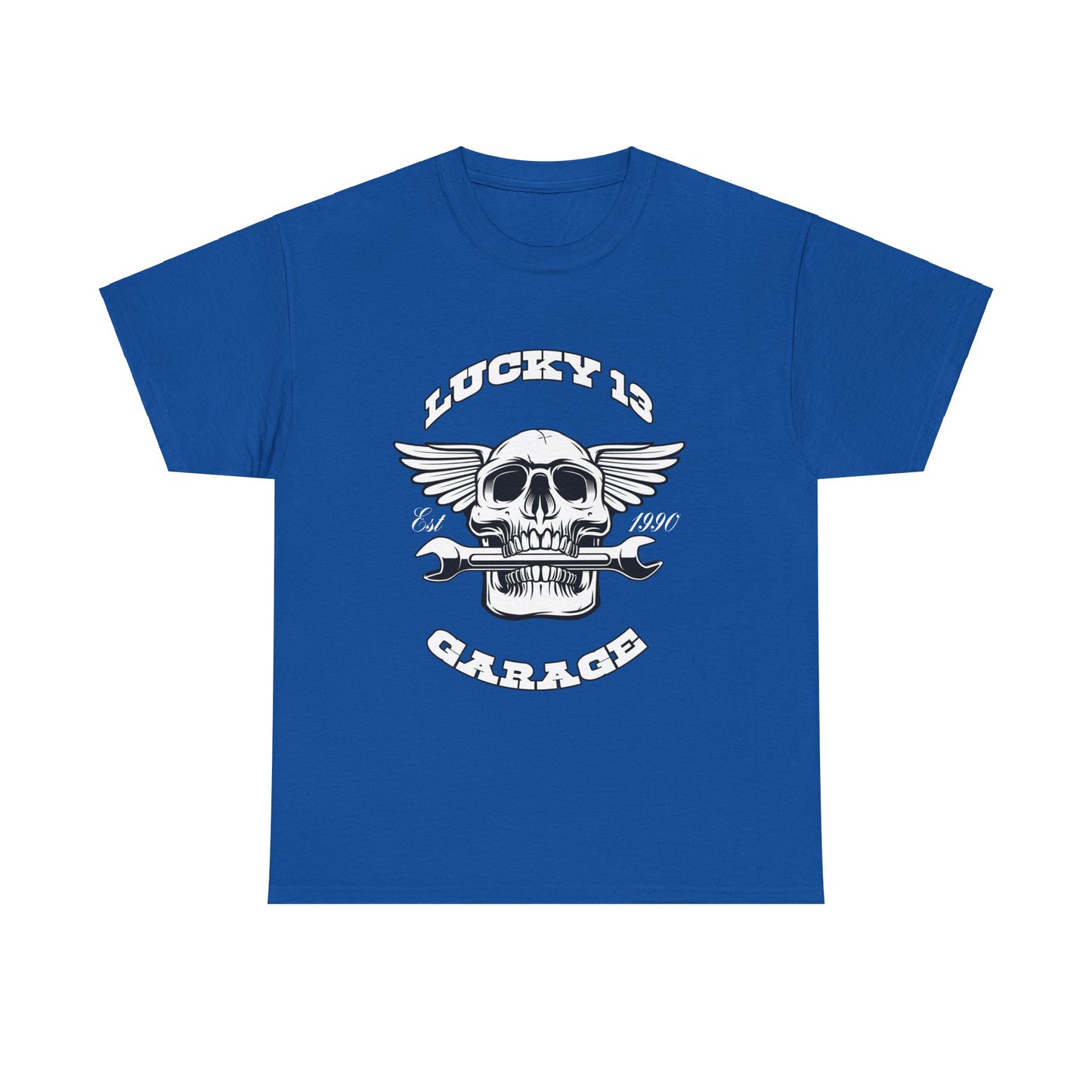 Lucky 13 Motorcycle Tee - Gildan® 5000 Heavy Cotton™, Iconic Design, Midweight Fabric for Everyday Wear